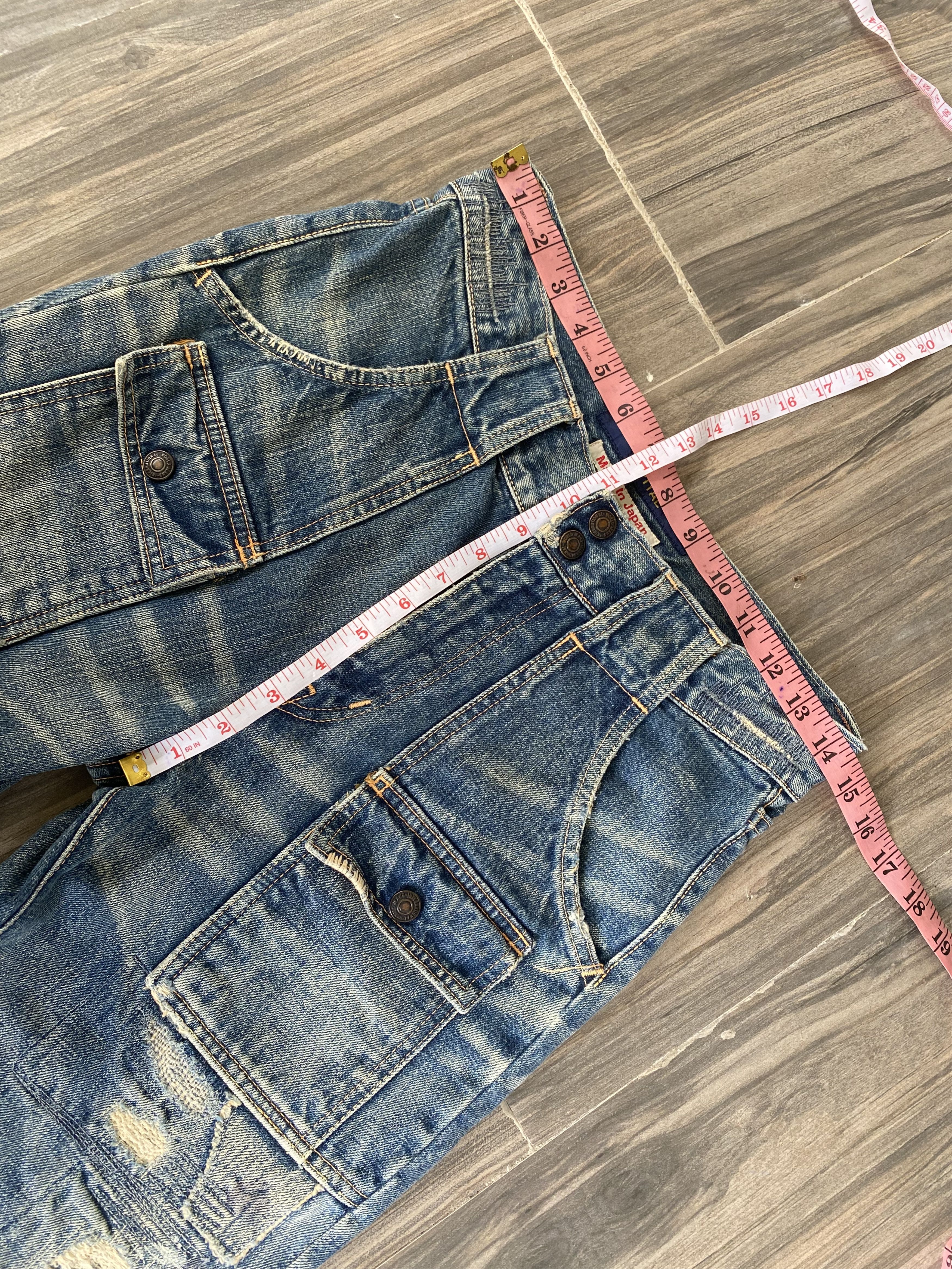 Kapital INSANE💥 KAPITAL SASHIKO BORO FLARE BUSHPANT DISTRESSED Size US 29 - 15 Thumbnail