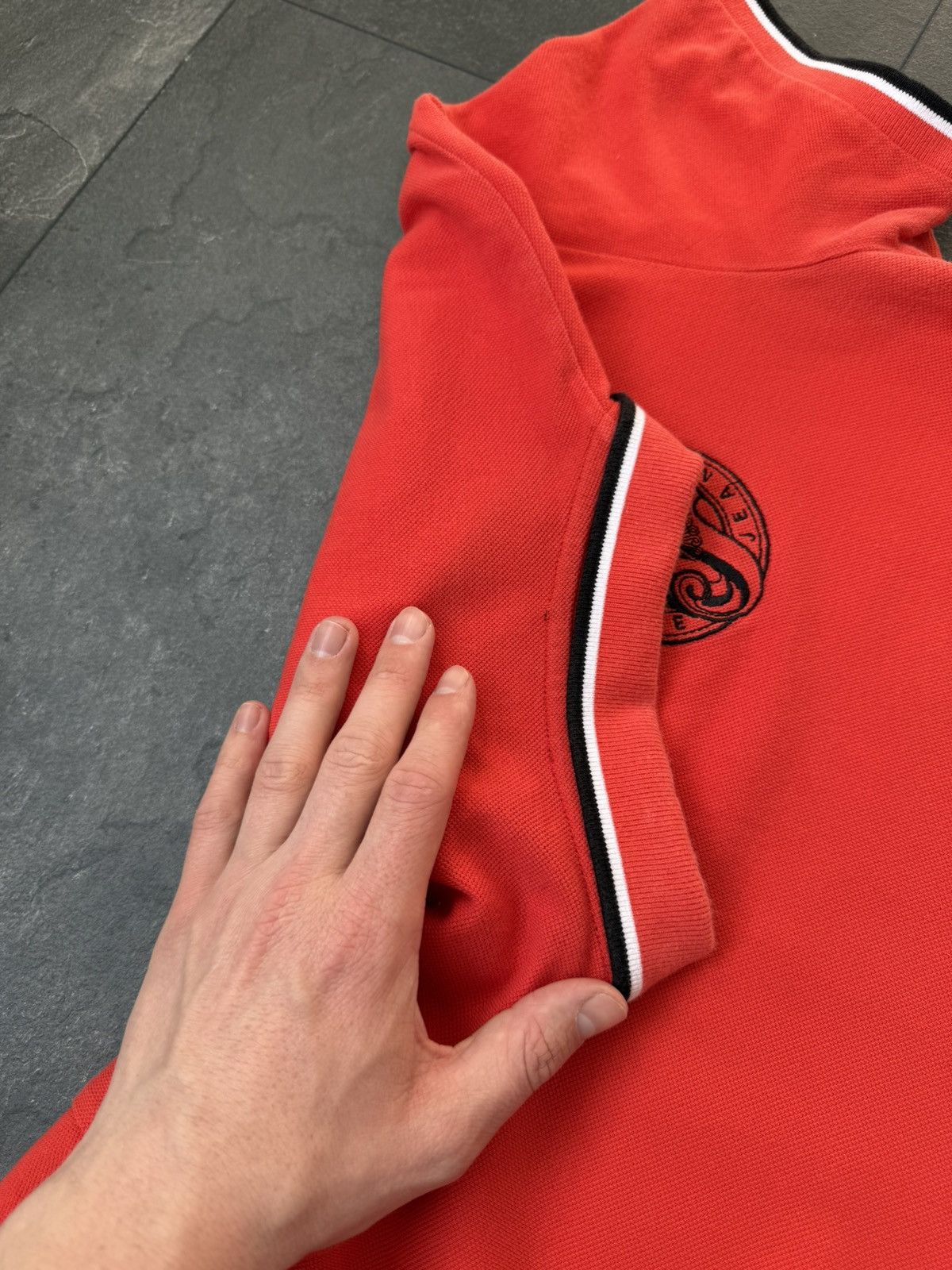 Versace × Vintage Vintage Versace big logo polo tee Size US S / EU 44-46 / 1 - 9 Thumbnail
