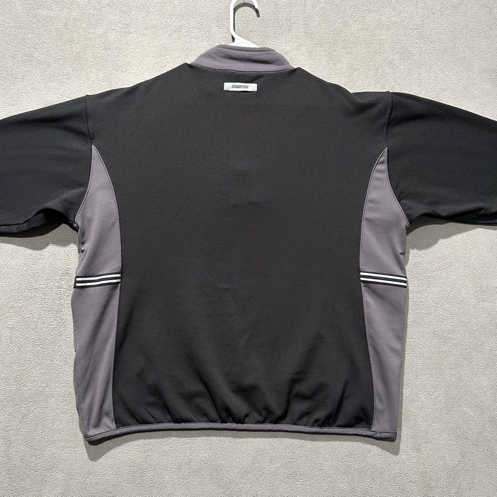 Starter Starter Pullover Mens Large Black/Gray Fleece Reflective Performance Running GUC Size US L / EU 52-54 / 3 - 2 Thumbnail