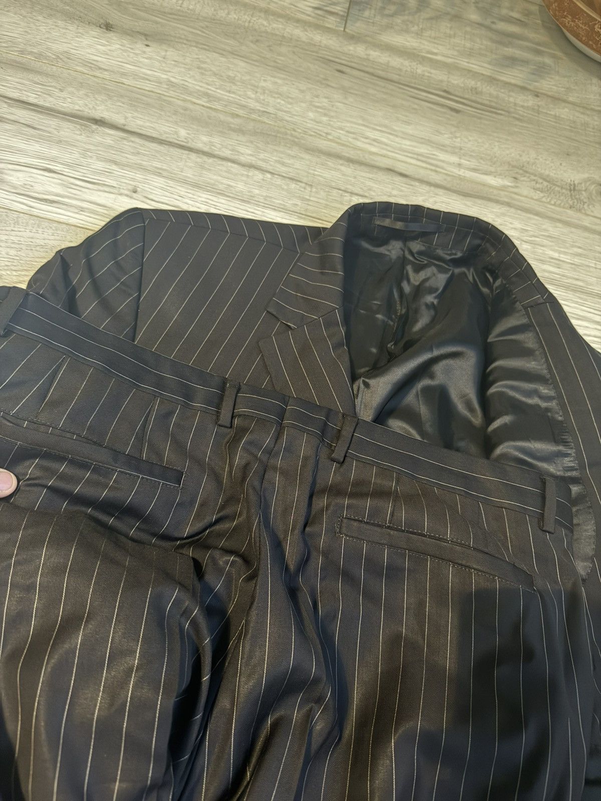 Ermenegildo Zegna Vintage Ermenegildo Zegna striped suit blazer Size 44R - 6 Thumbnail