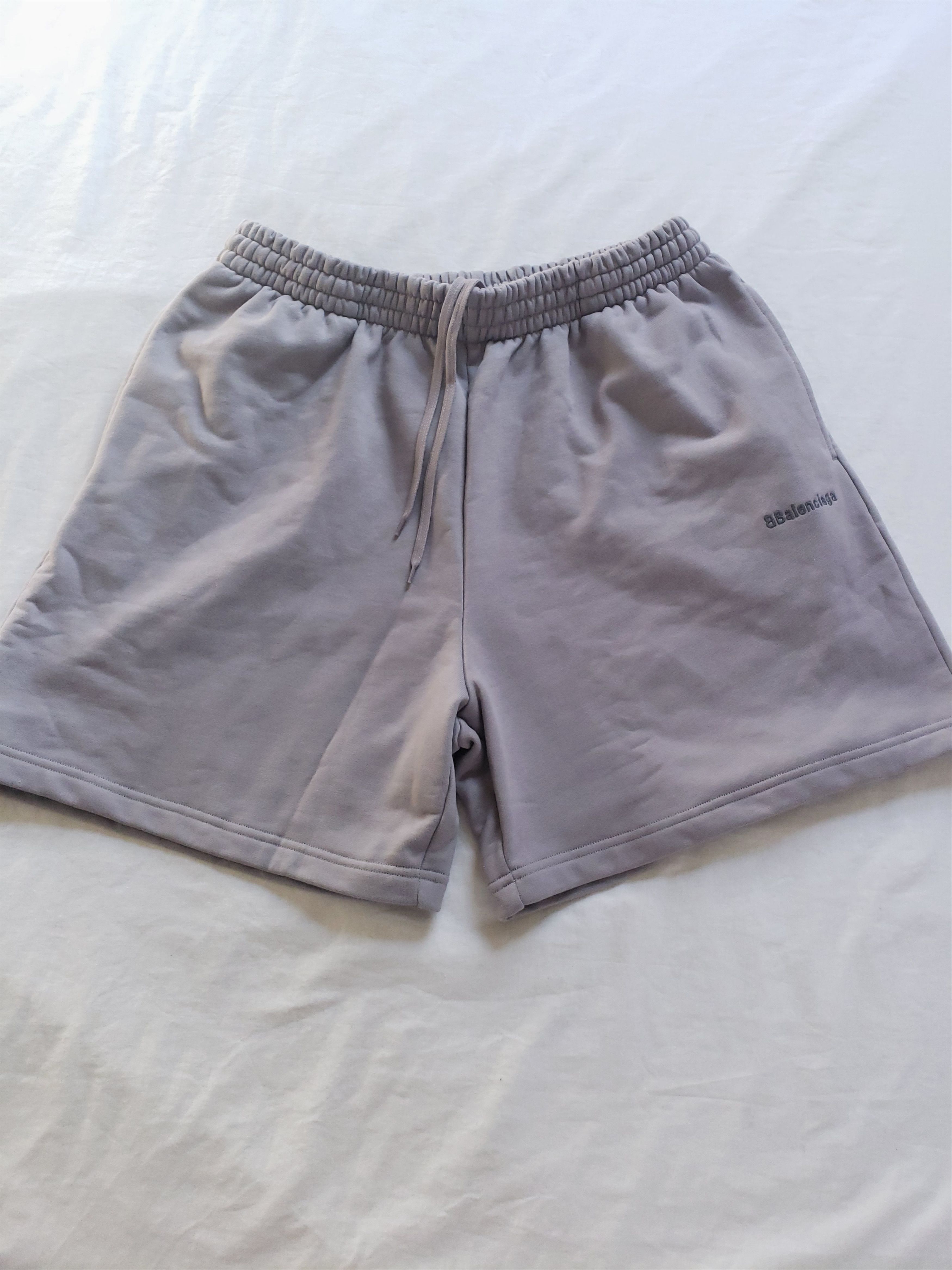 Image of Balenciaga Grey Corp Logo Shorts, Men's (Size 34)