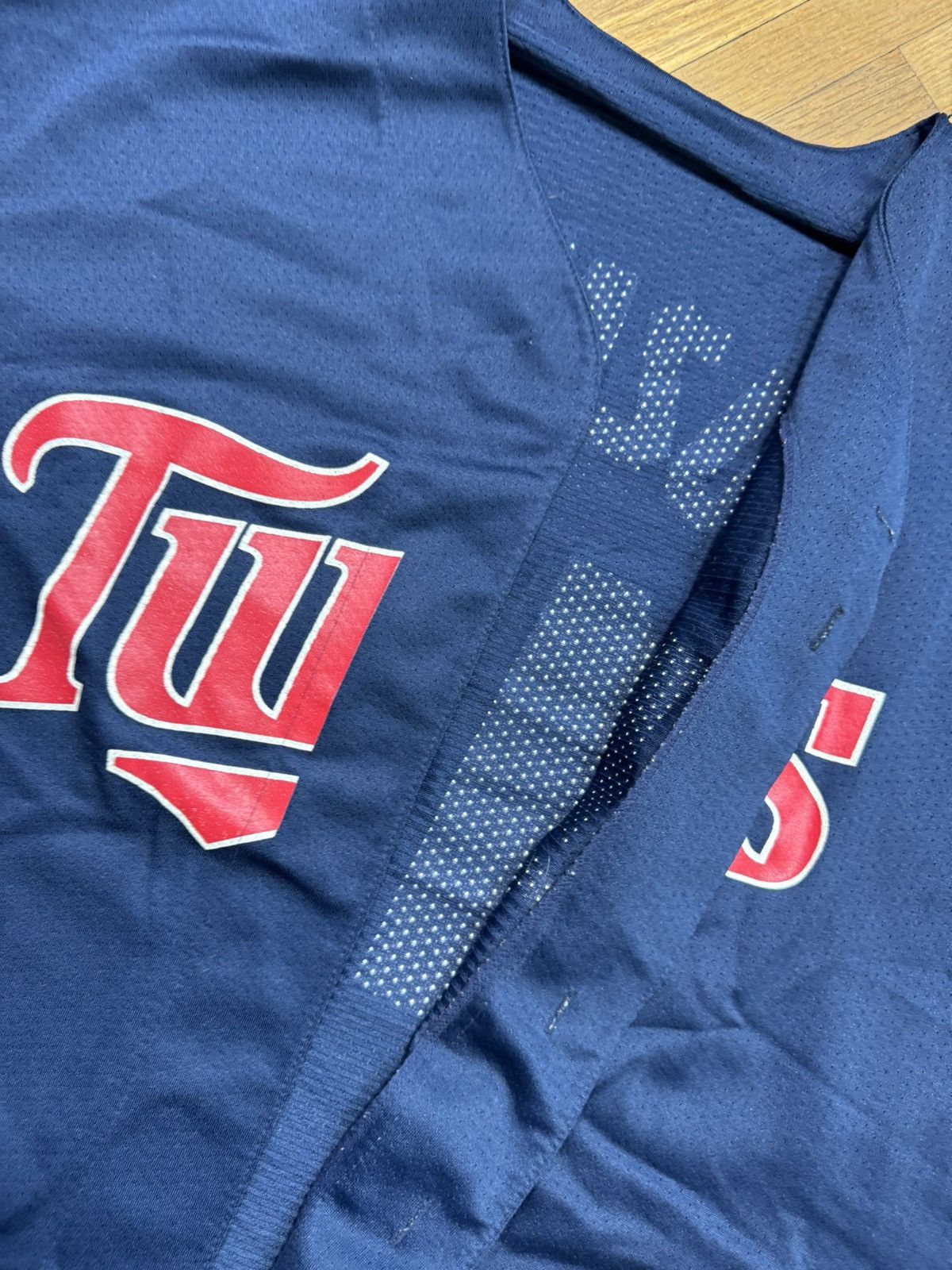 MLB × Vintage Christian Guzman #15 Minnesota Twins Majestic Blue Jersey Size US XXL / EU 58 / 5 - 5 Thumbnail