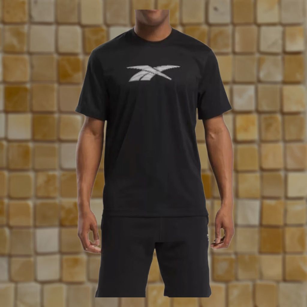 Reebok Reebok Front Vector Performance Tee SHORT SLEEVE Black M Mens Size US 31 - 1 Preview