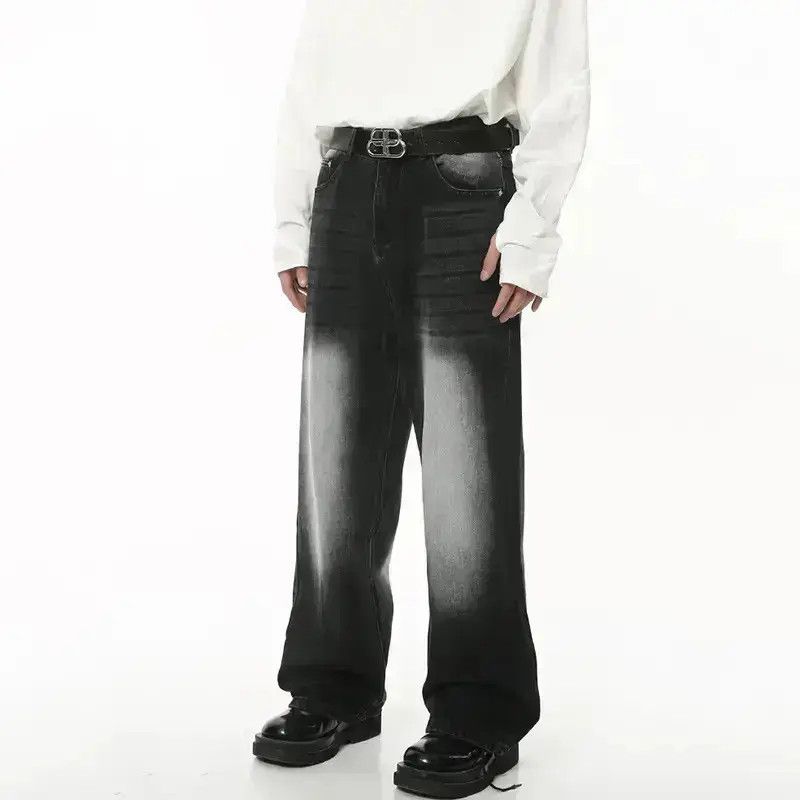 Japanese Brand Loose wide-leg vintage distressed jeans y2k pants Size US 30 / EU 46 - 1 Thumbnail