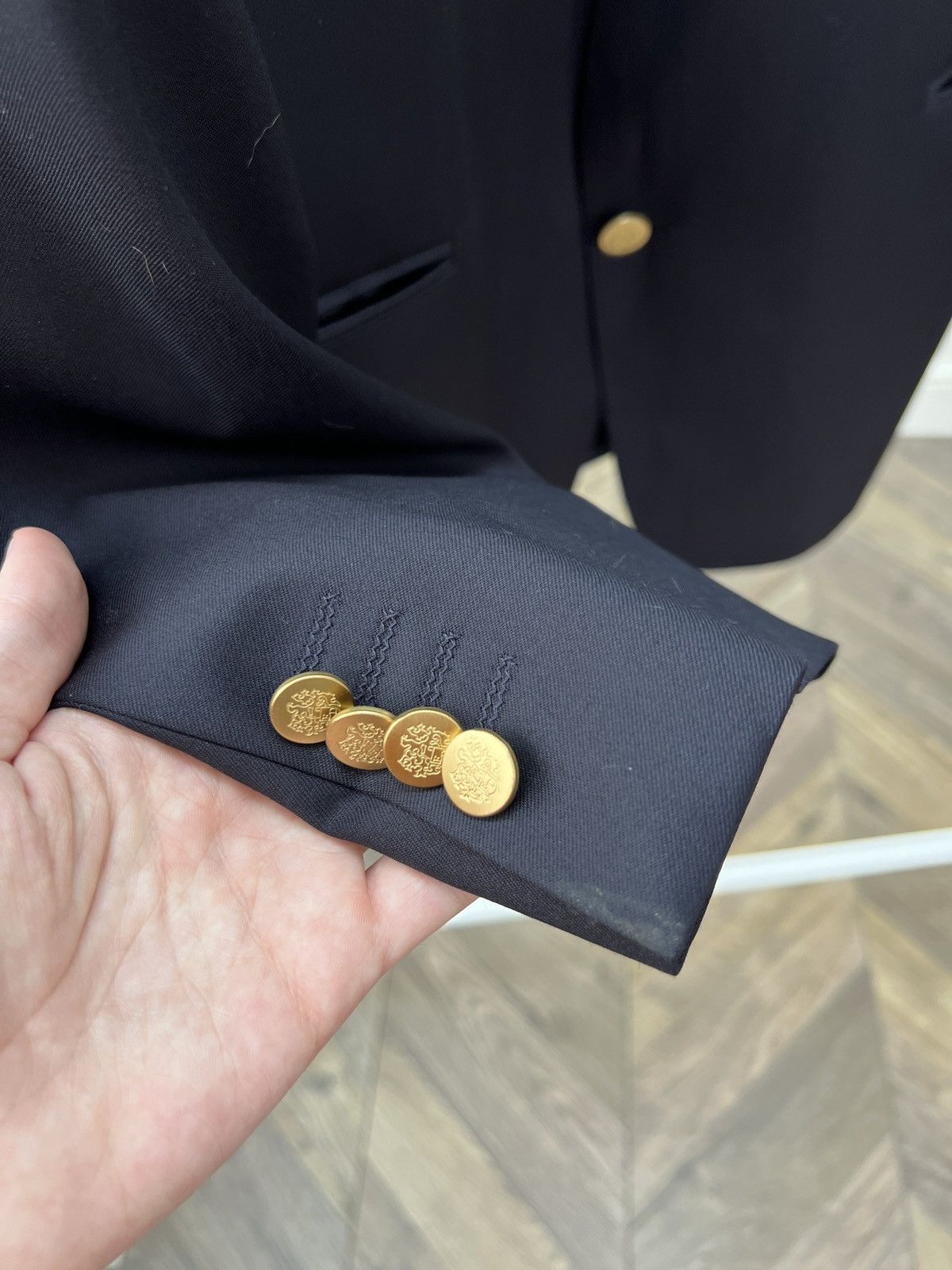 Other Vintage Eduard Dressler Blazer Wool Gold Buttons Classic Size 50R - 4 Thumbnail