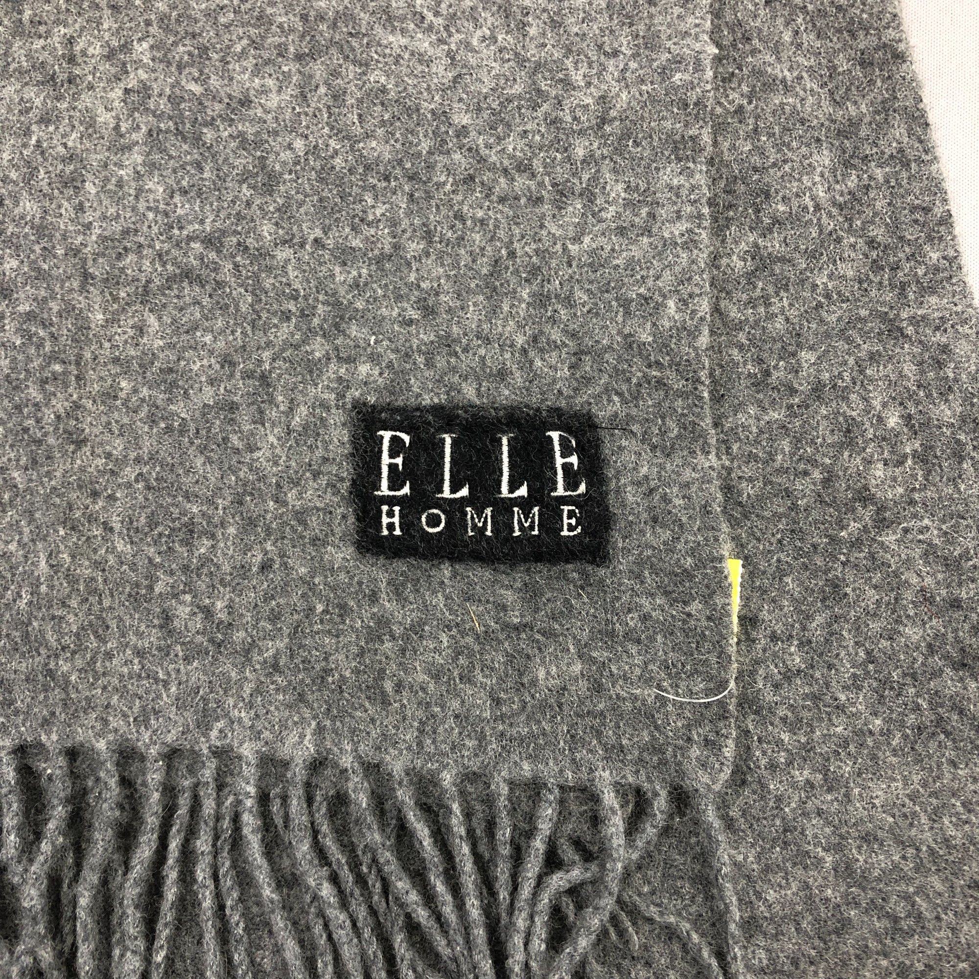 Vintage Vintage Elle Homme Scarf Muffler Wool Fringe Winter Scarves Size ONE SIZE - 4 Thumbnail