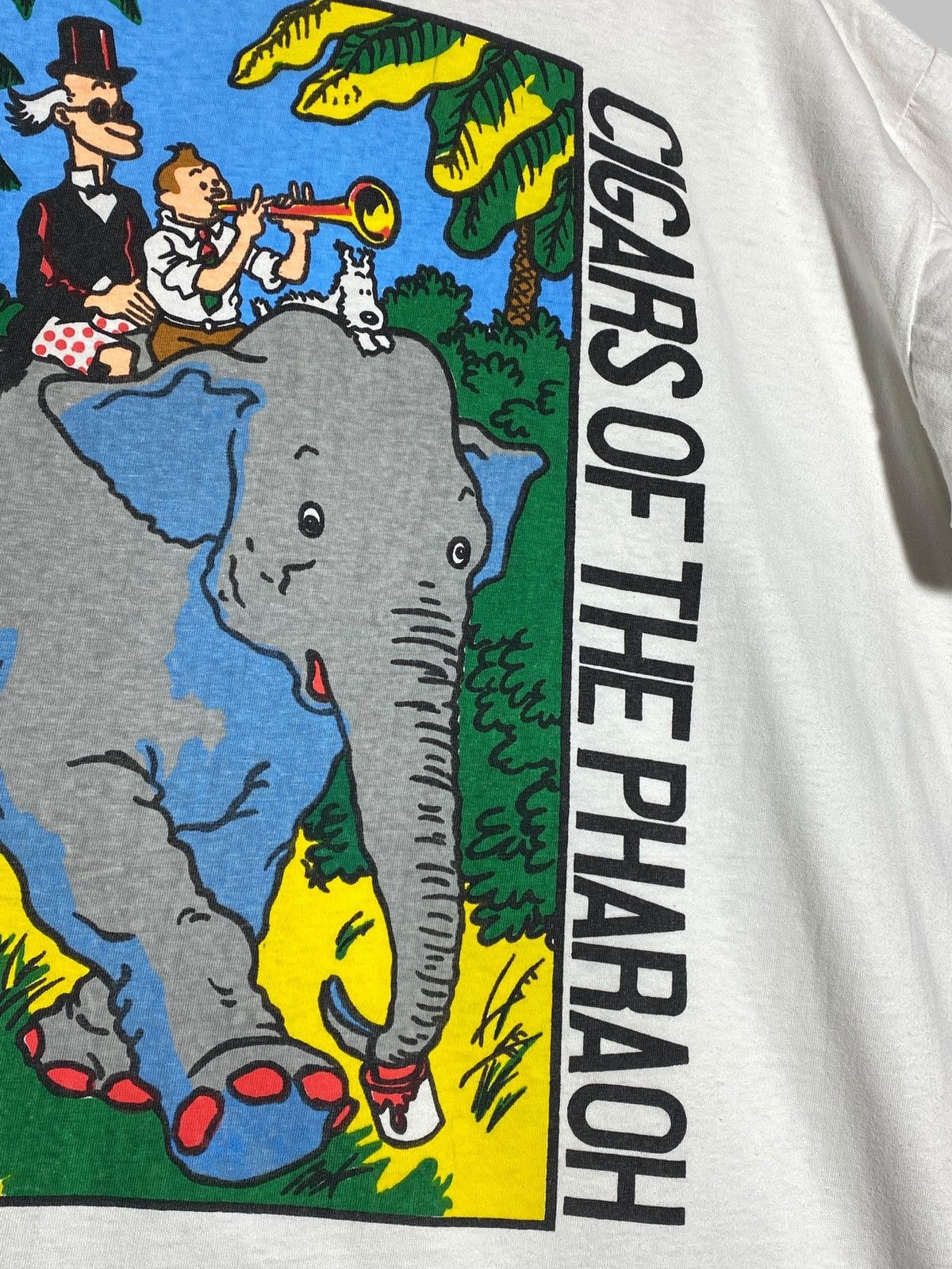 Cartoon Network 🔥 TINTIN CIGARS OF PHARAOH ELEPHANT SAFARI 90s GRAPHIC 🔥 Size US XL / EU 56 / 4 - 5 Thumbnail