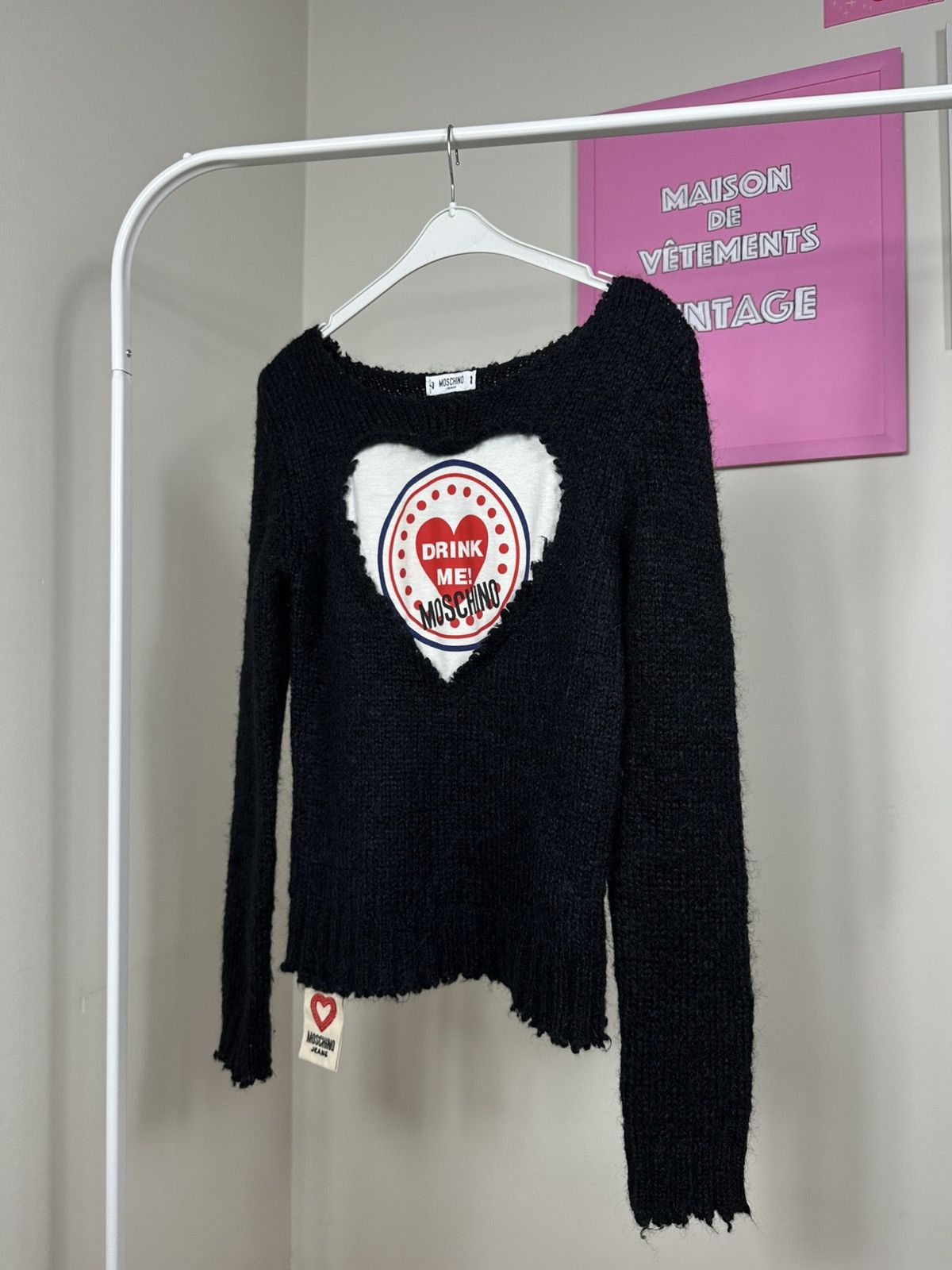 Moschino Moschino Jeans Drink Me Logo Sweater Size S / US 4 / IT 40 - 12 Thumbnail