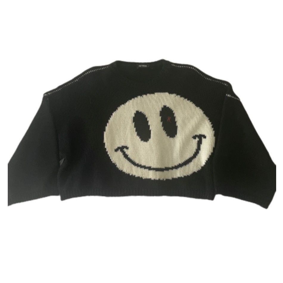 Raf Simons 🔥Raf Simons Black Smiley Face Knitted Sweater🔥 Size US S / EU 44-46 / 1 - 1 Thumbnail