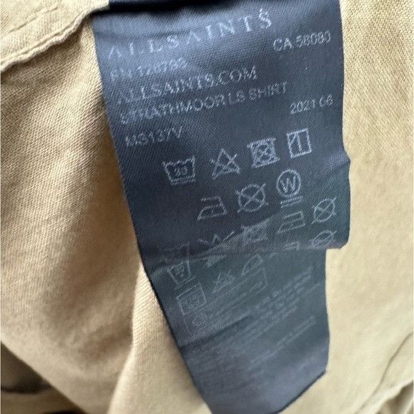 Allsaints All Saints Strathmoor Button Down Shirt Khaki Tan Men’s Size Size US L / EU 52-54 / 3 - 4 Thumbnail