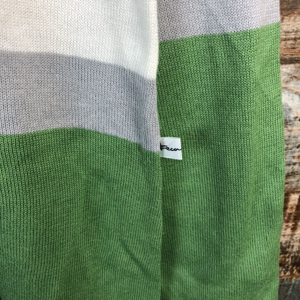 Homespun Knitwear × Japanese Brand × OVER THE STRiPES Kawa Okada Stripe Knitwear #A1253 Size L / US 10 / IT 46 - 9 Thumbnail