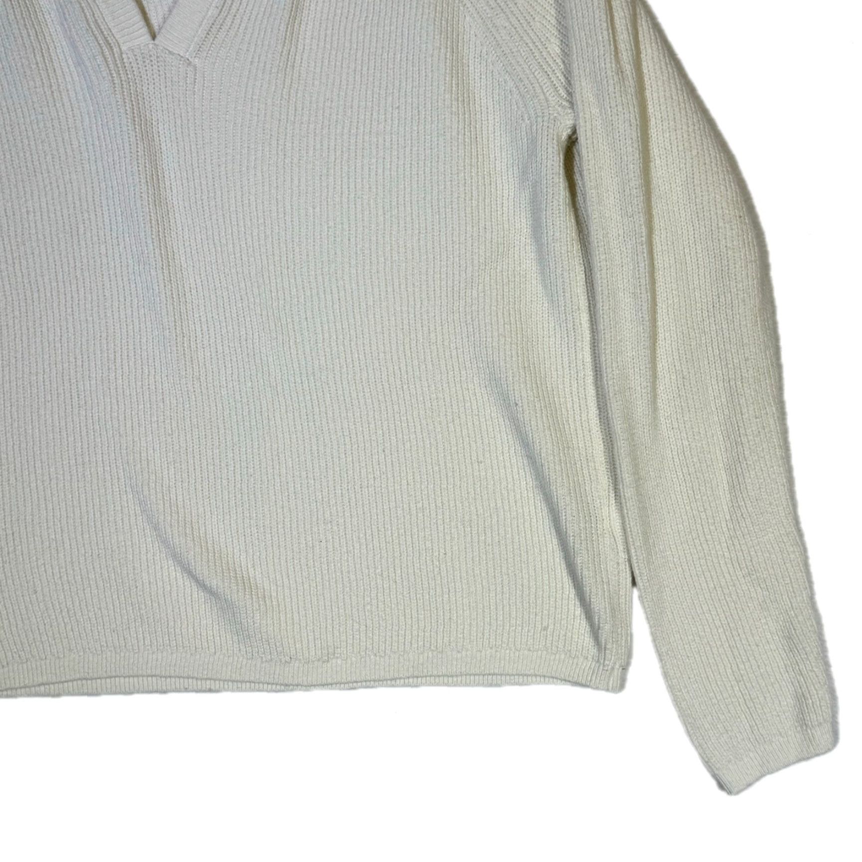 Banana Republic Banana Republic Women’s Ivory Split‑Neck Knit Pullover Sweater Shirt S Vintage No Size S / US 4 / IT 40 - 5 Thumbnail