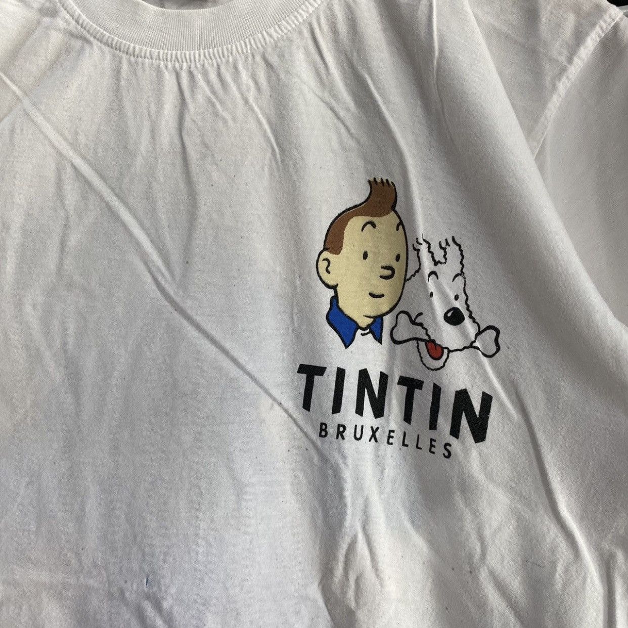 Vintage Vintage 90s The Adventures of Tintin "The Blue Lotus" Comic Size US L / EU 52-54 / 3 - 8 Thumbnail