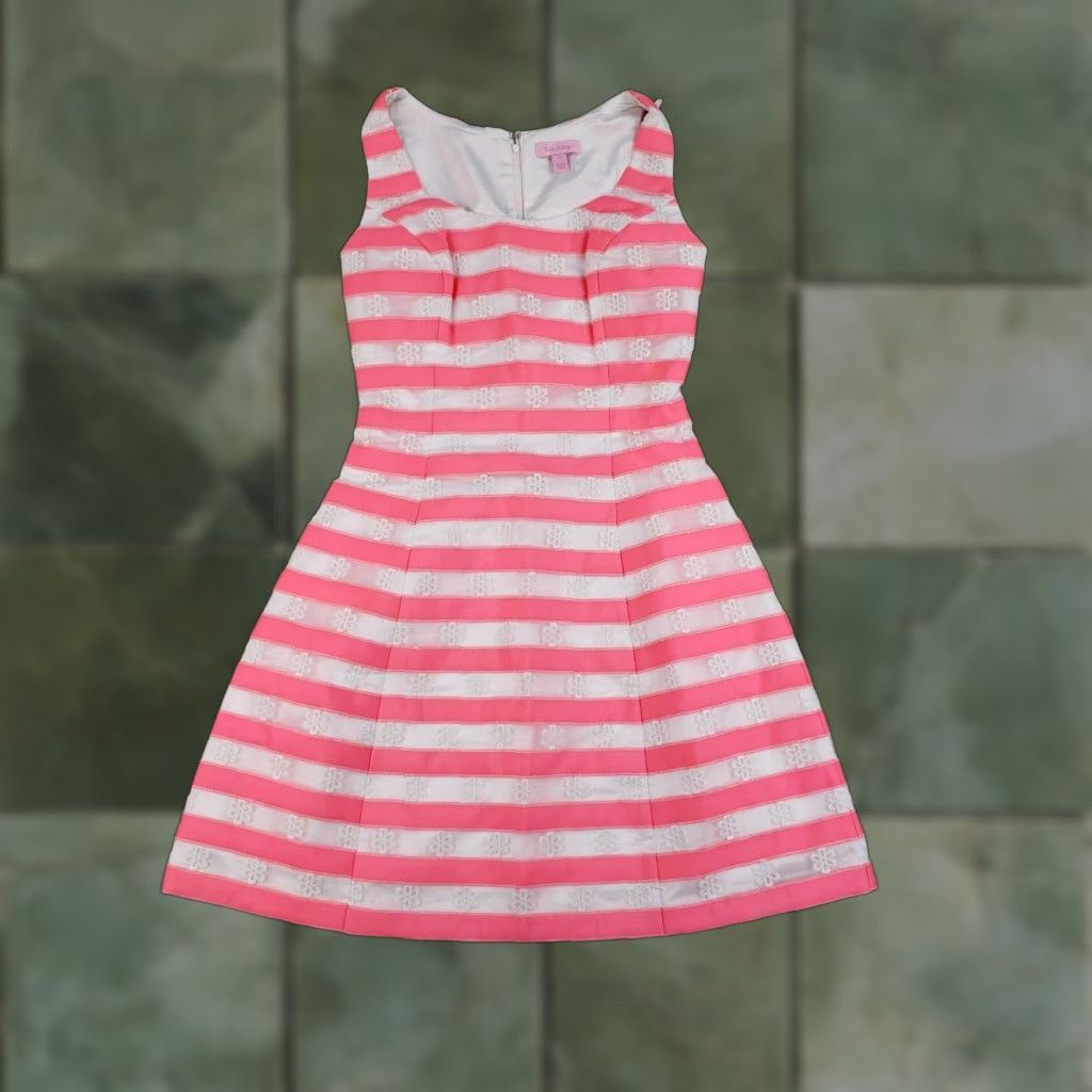 Lilly Pulitzer Lilly Pulitzer Joslin Dress 0 0 Pink White Flutter Ribbon Floral Striped Size Dress Joslin Lilly Pulitzer 0 Pink White Flutter Ribbon Floral Striped Size XS / US 0-2 / IT 36-38 - 1 Thumbnail