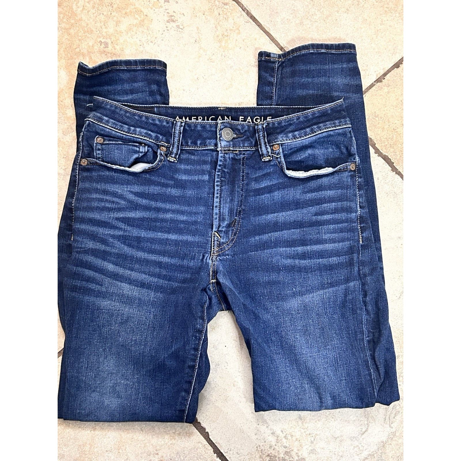 American Eagle Outfitters American Eagle Jeans Mn 29x30 Next Lvl Airflex Slim Skny Leg Size US 29 - 2 Thumbnail