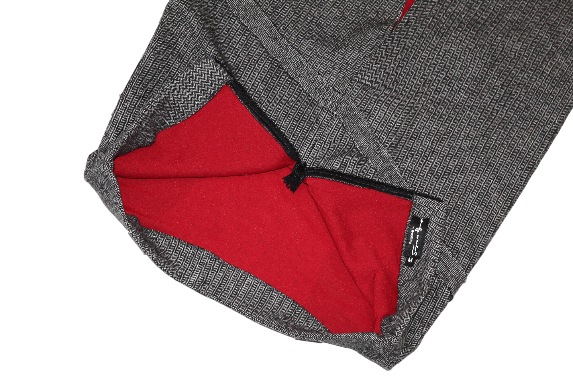 Andy Warhol 🔥Andy Warhol x Cultura Italy Crosses Cut Herringbone Skirt Size 32" / US 10 / IT 46 - 11 Thumbnail