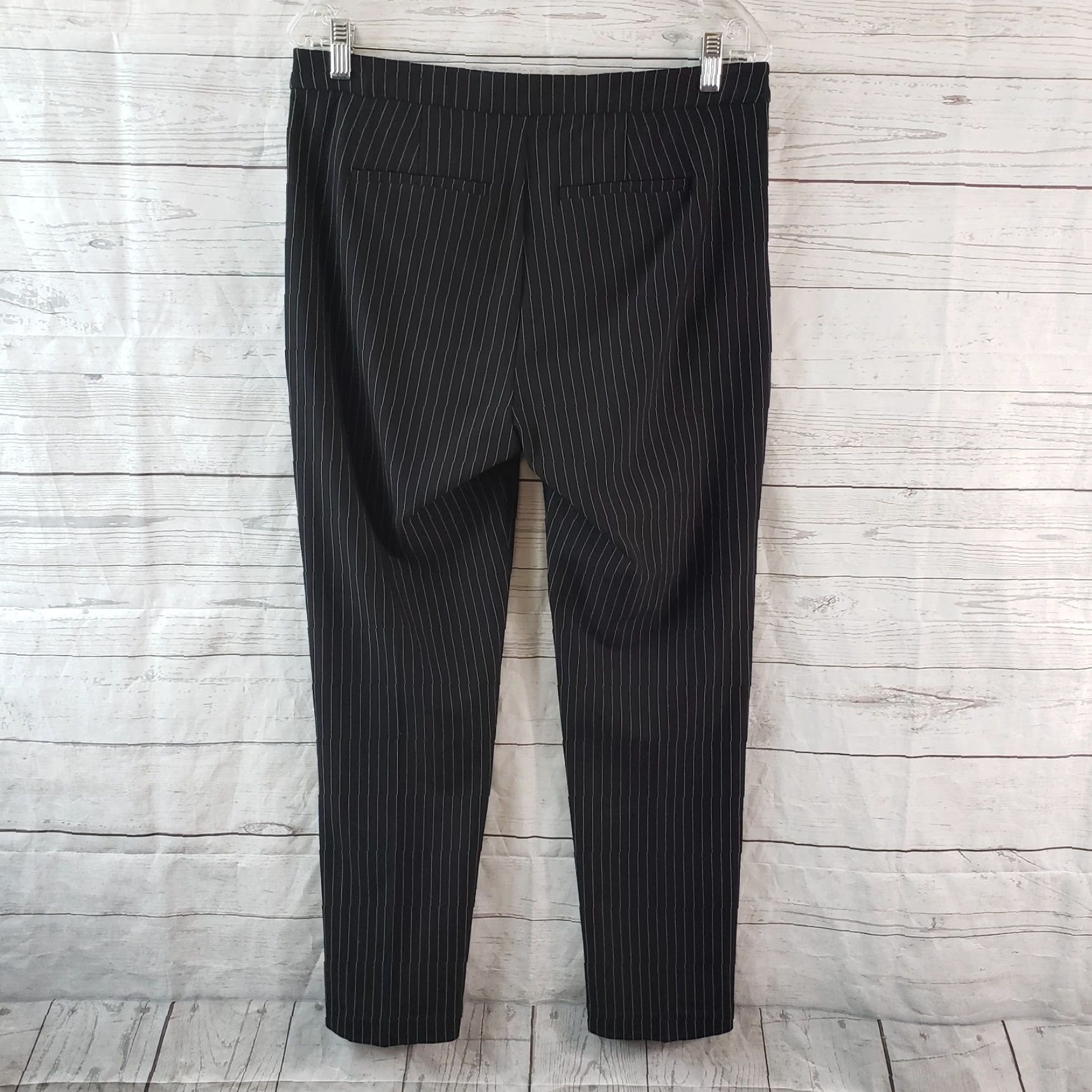 Vintage Liverpool Womens Ponte Knit Pull On Pants Sz 10 Black Striped Skinny Jeans Styled Pants Women's Liverpool Jeans Winte? Size 32" / US 10 / IT 46 - 3 Thumbnail