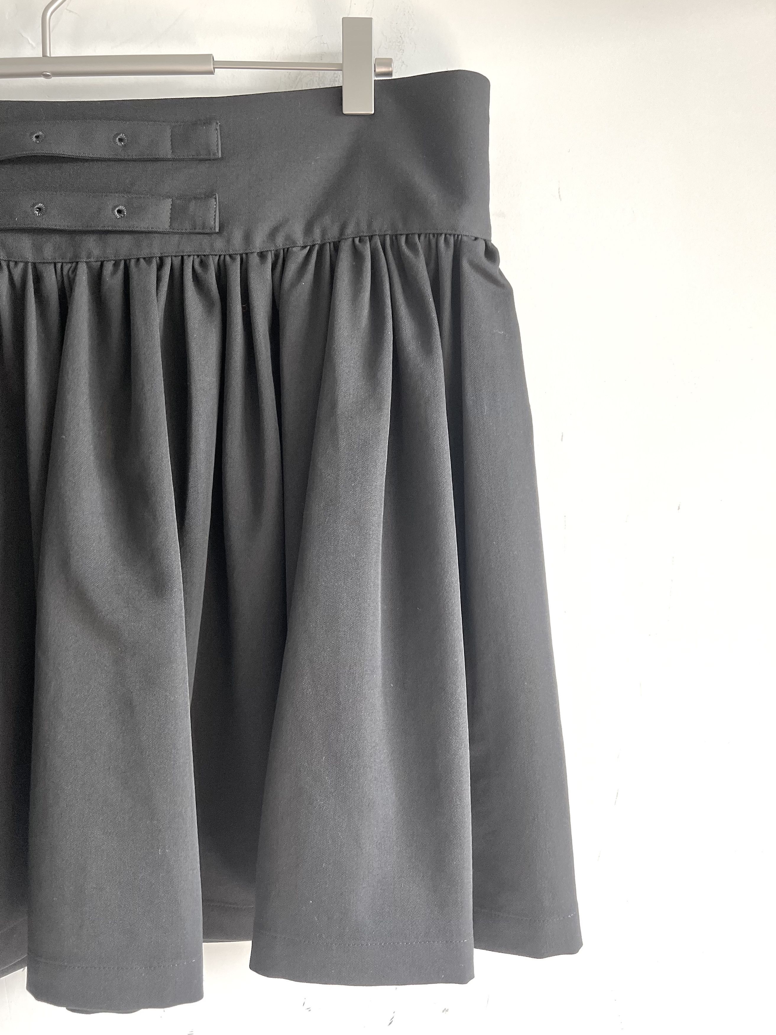 Limi Feu LIMI feu Yohji Yamamoto - W/Gabardine Short Gathered Skirt Size 29" - 4 Thumbnail
