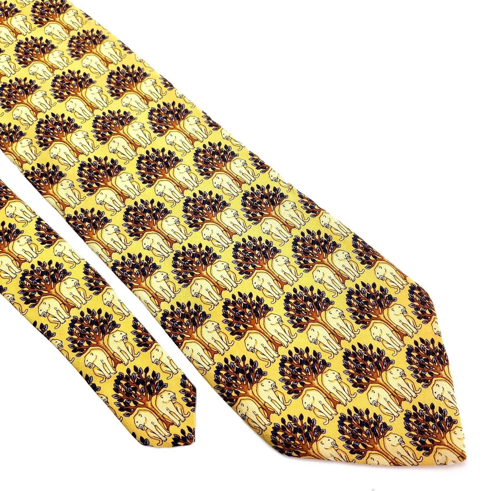 Brooks Brothers Brooks Brothers Makers Silk Tie Yellow Lion Print Size ONE SIZE - 1 Thumbnail