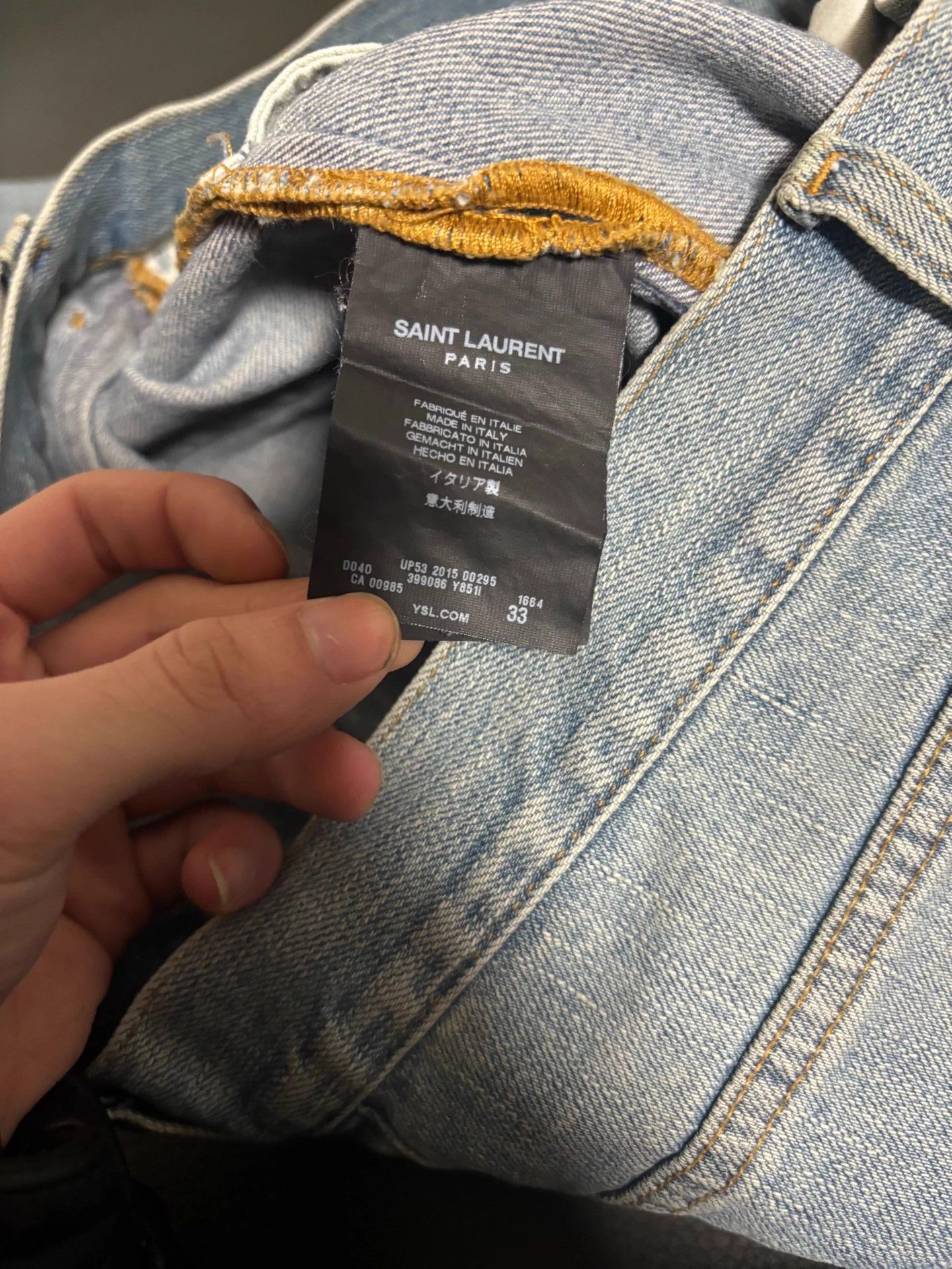 Saint Laurent Paris SLP 2015FW Knee-Ripped Jeans Size US 33 - 4 Thumbnail