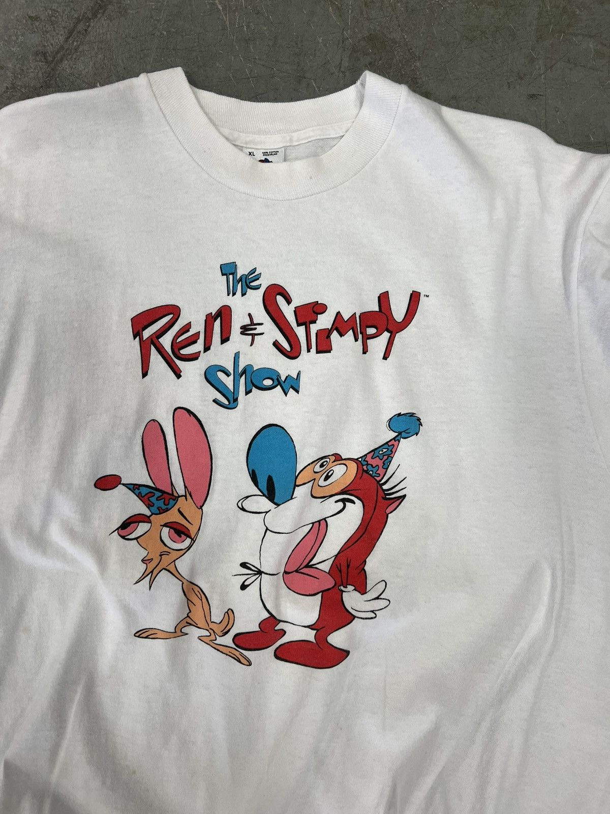 Nickelodeon 1991 Ren & Stimpy Show Nickelodeon Promo Tee Size US XL / EU 56 / 4 - 3 Thumbnail