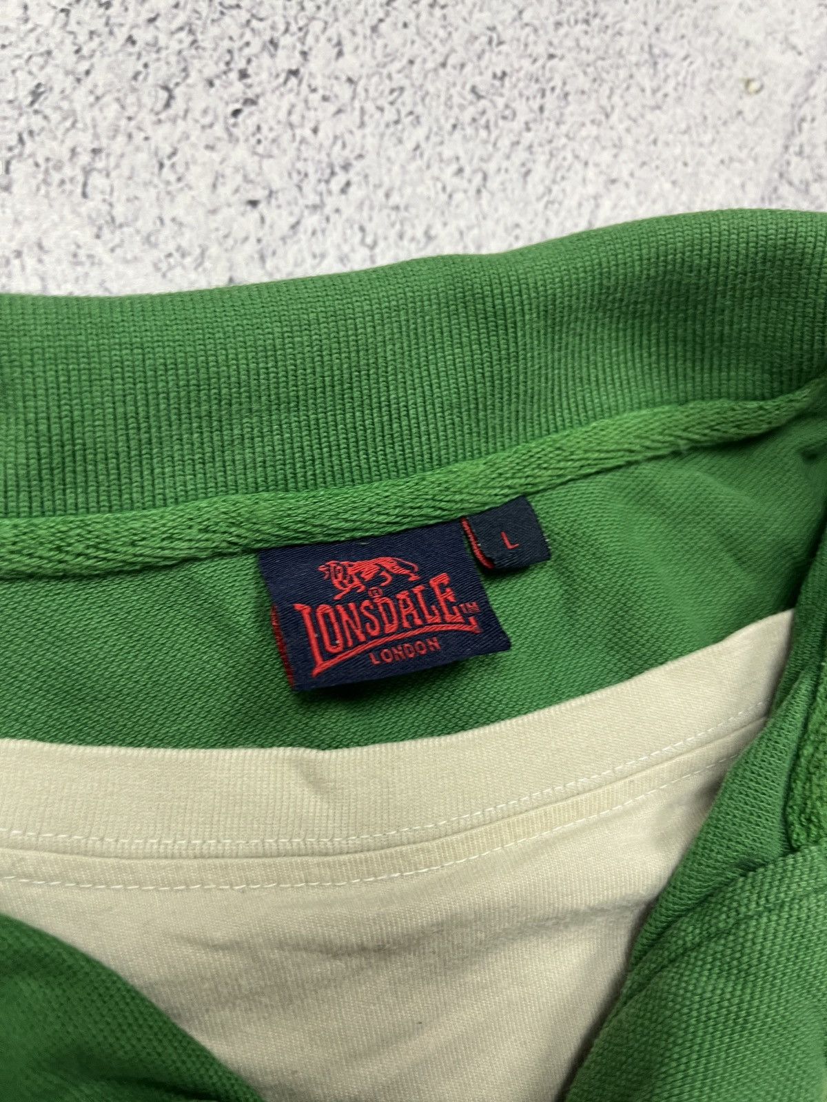 Lonsdale Vintage Lonsdale Polo tee Big Logo Old Money 00s USA Size US M / EU 48-50 / 2 - 9 Thumbnail