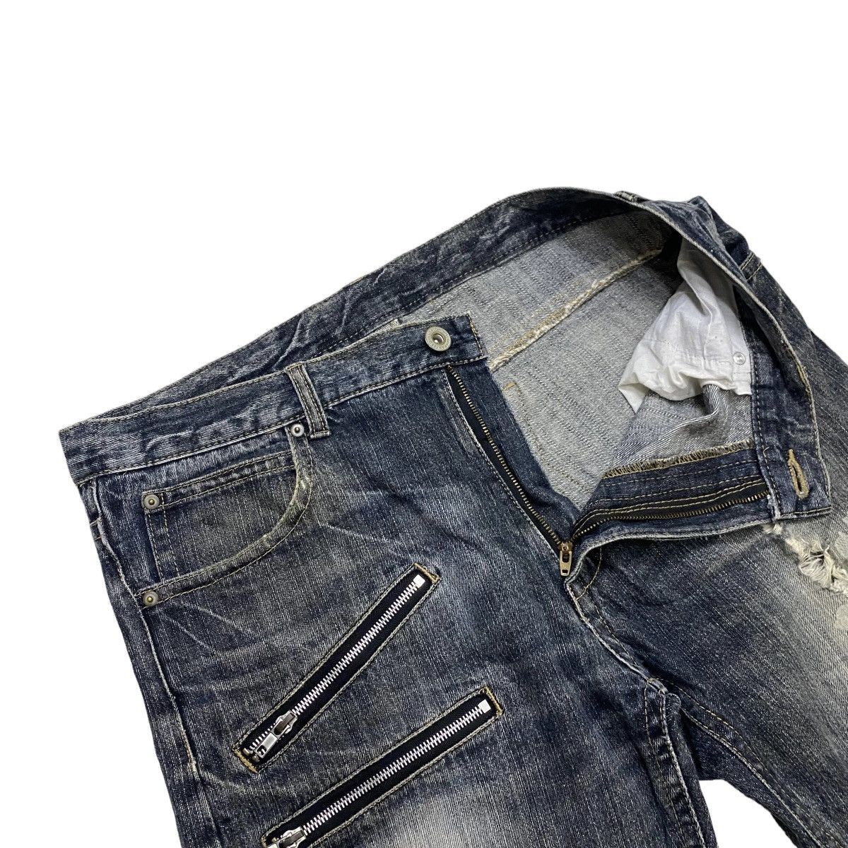 Japanese Brand × Vintage VINTAGE BONDAGE PUNK DISTRESSED DENIM PANT Size US 36 / EU 52 - 6 Thumbnail