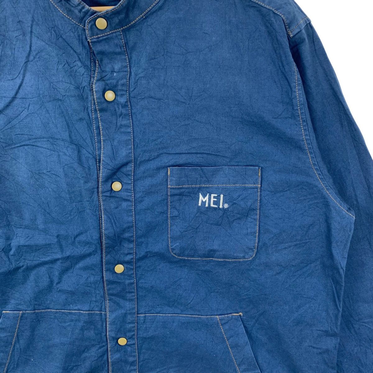 Other MEI CALIFORNIA OUTDOOR Pure Indigo Denim Jeans Jacket Snap Size L / US 10 / IT 46 - 7 Thumbnail