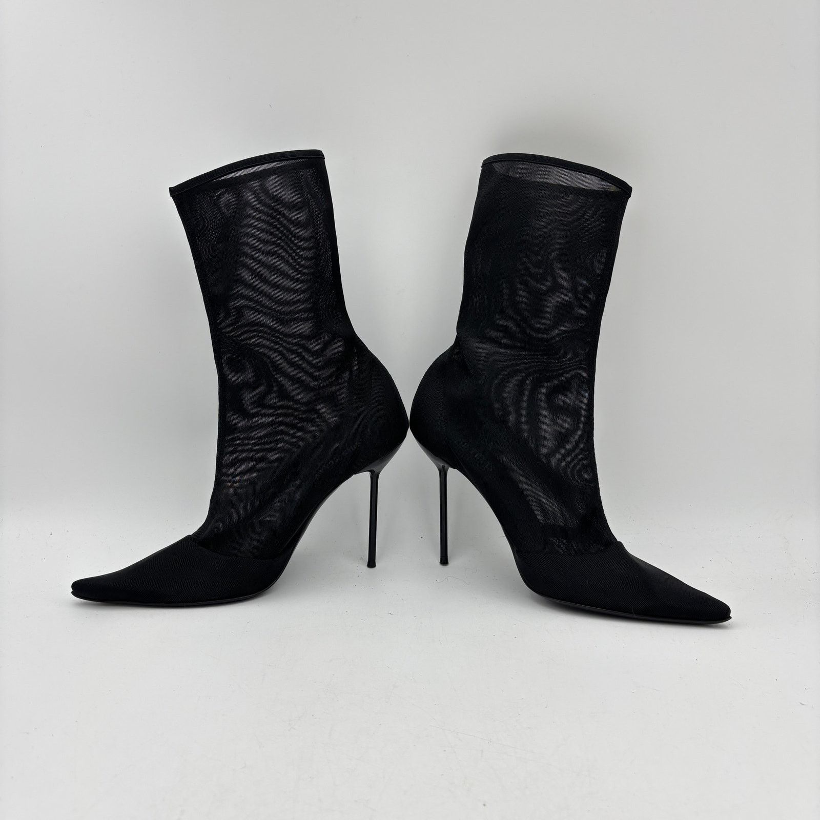 Paris Texas $895 Paris Texas Lidia Ankle Boot Stretch Black Mesh 37 US 7 Size US 7 / IT 37 - 6 Thumbnail