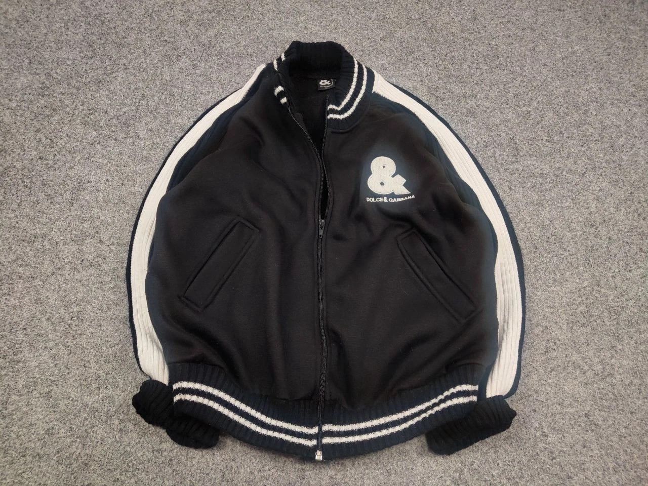 Vintage Vintage Dolce & Gabbana Logo Black ribbed Light Jacket Y2K Size US M / EU 48-50 / 2 - 3 Thumbnail