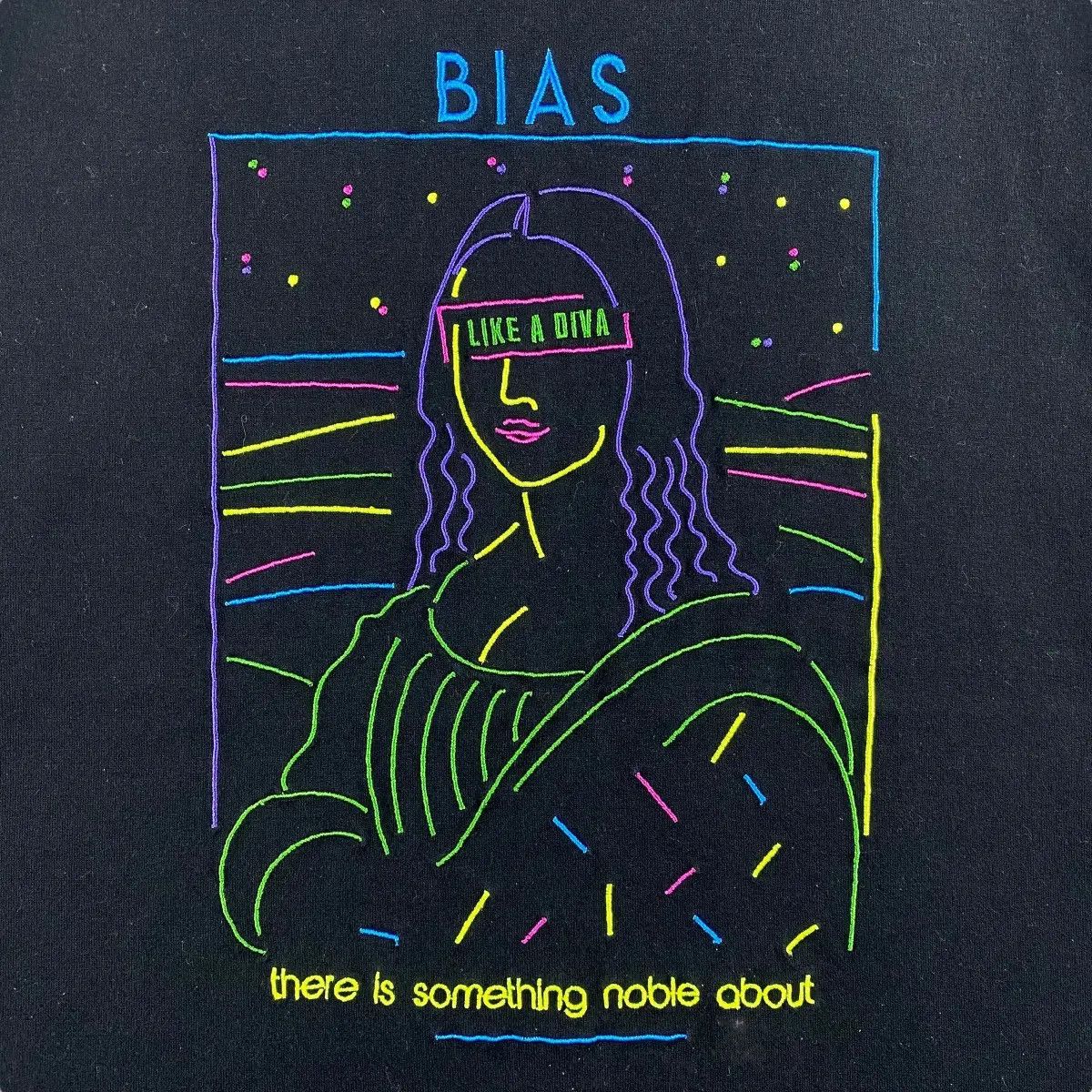 Beams Plus BEAMS HEART x BIAS Monalisa Like a Diva Graphic Baggy Tee Size US M / EU 48-50 / 2 - 2 Thumbnail