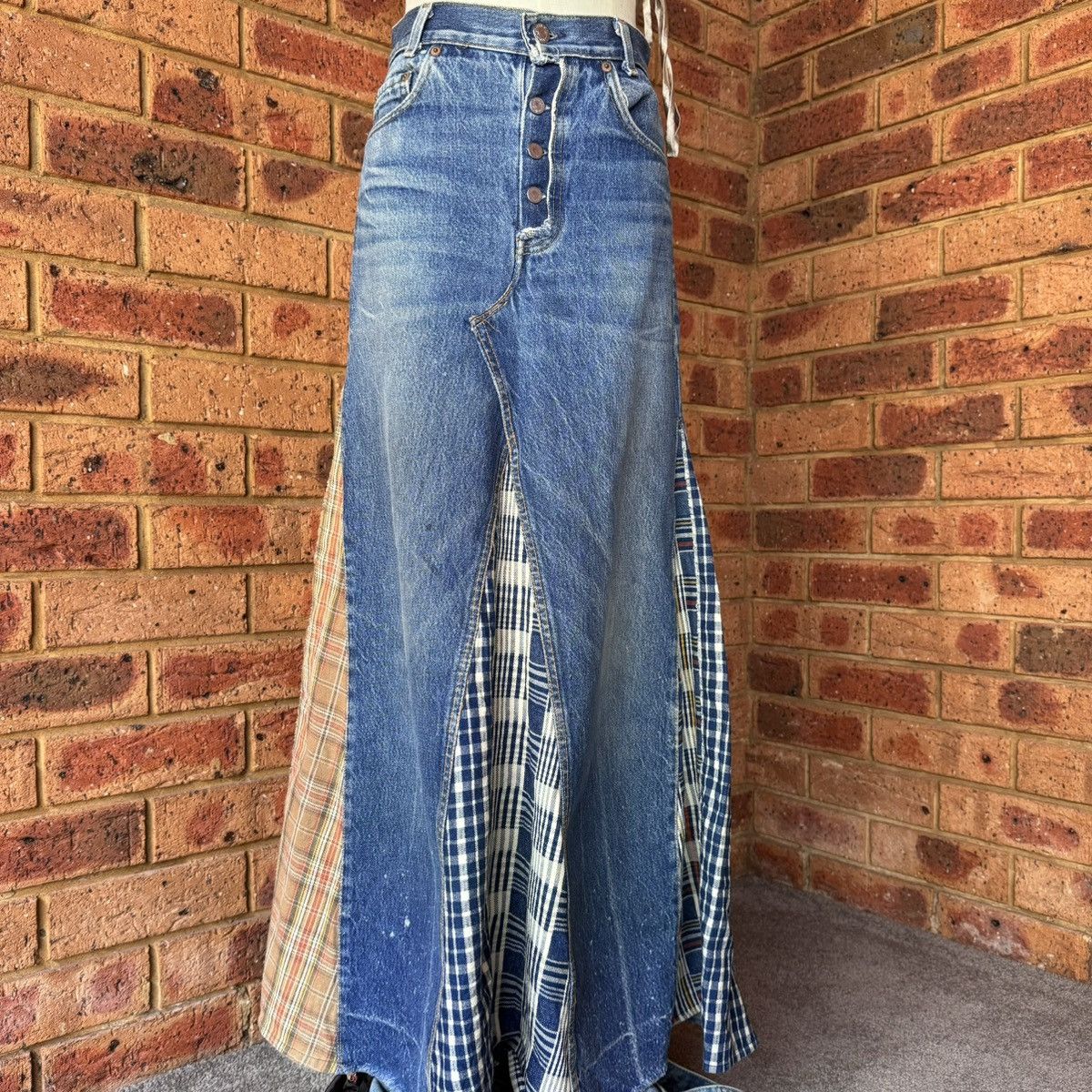 Levi's Vintage Clothing Vintage Levi’s 701 patchwork denim maxi skirt Size 29" - 1 Thumbnail