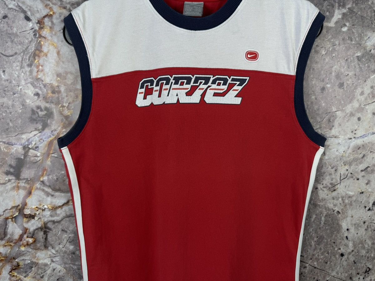 Nike Vintage Nike Cortez Basketball Jersey Tank Top Red White Size US L / EU 52-54 / 3 - 3 Thumbnail