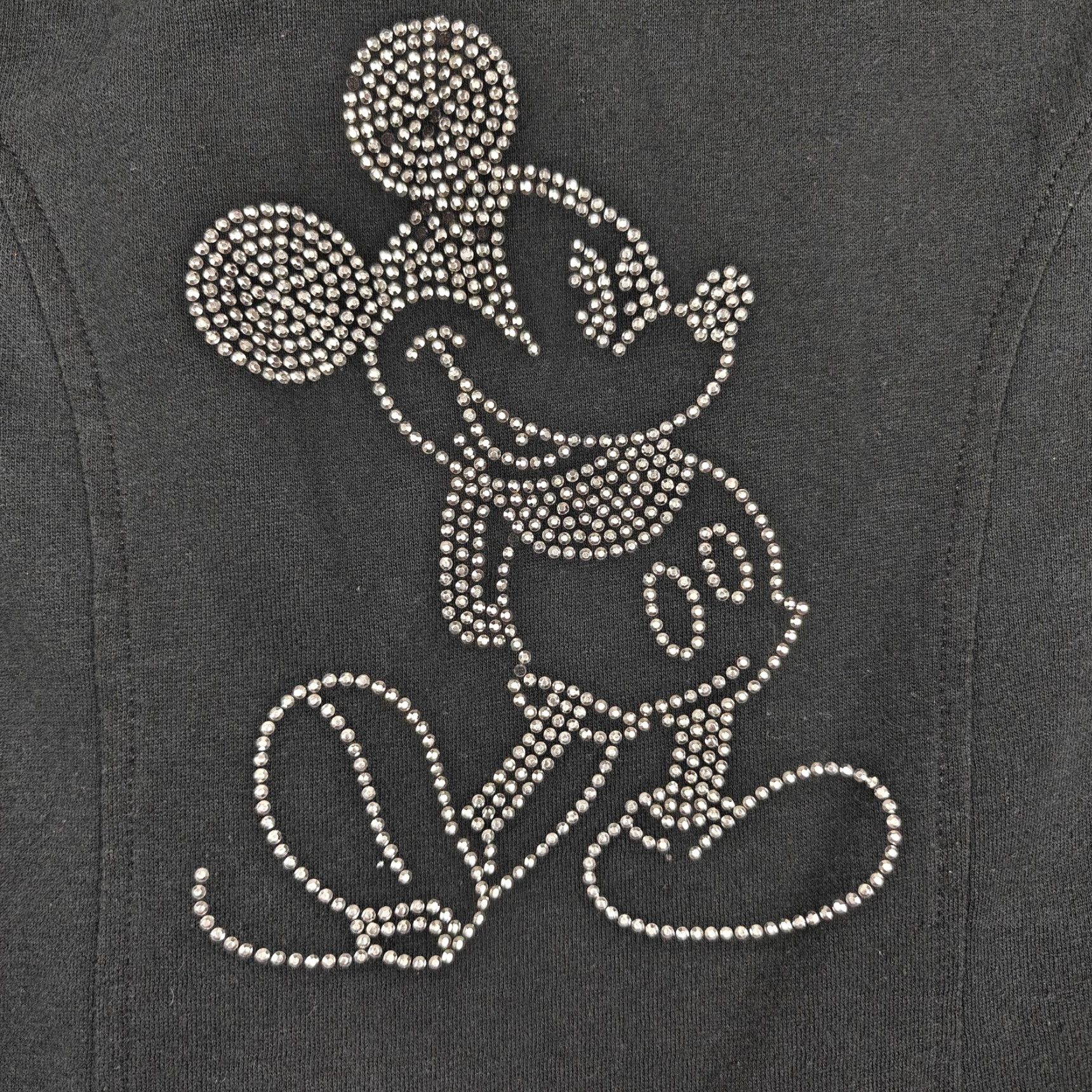 Disney Disney Parks Jacket Womens Medium Black Mickey Mouse Moto Zip Rhinestone Back Jacket Size M / US 6-8 / IT 42-44 - 2 Thumbnail