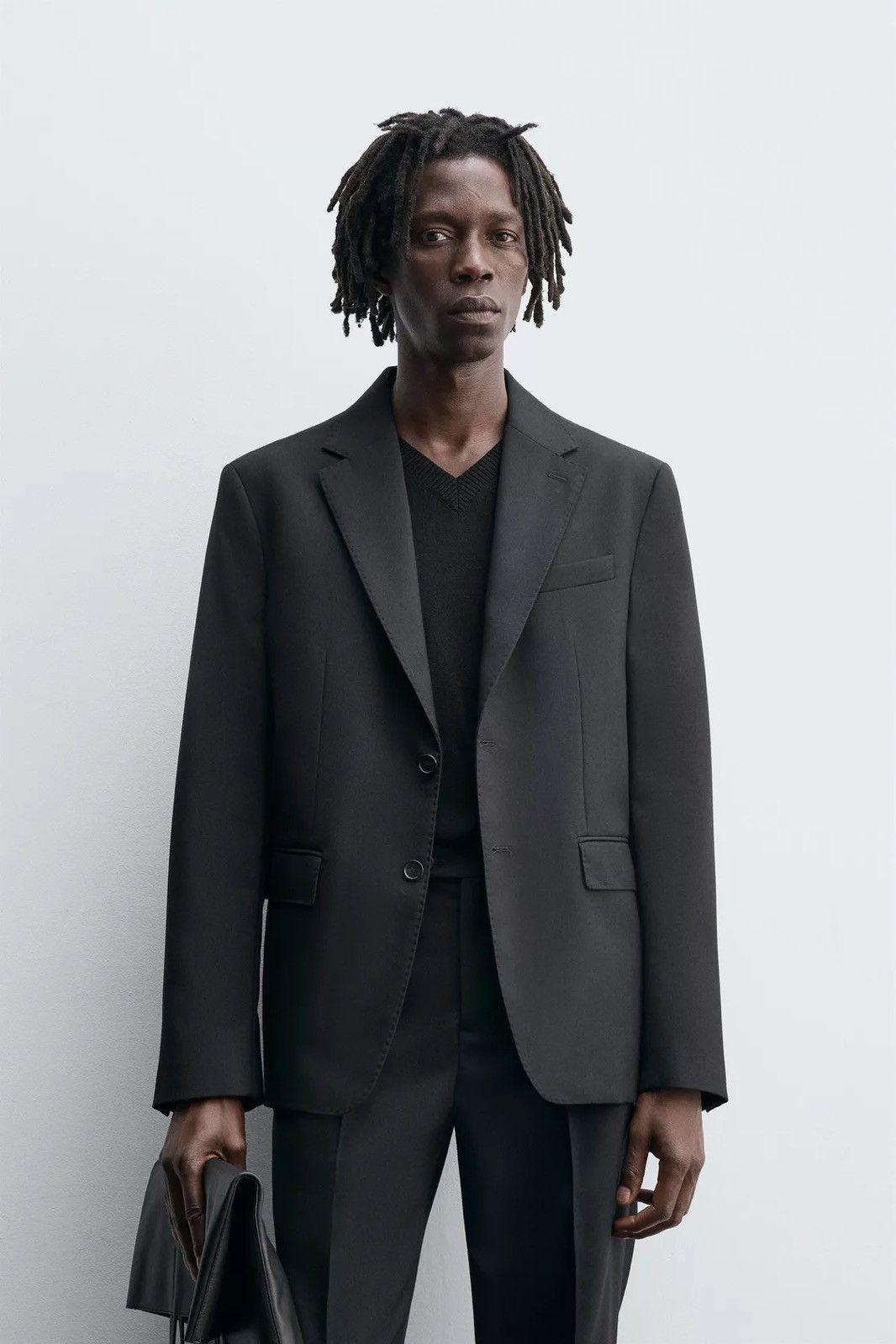 Zara Zara Man WOOL SUIT BLAZER Size 38R - 11 Thumbnail