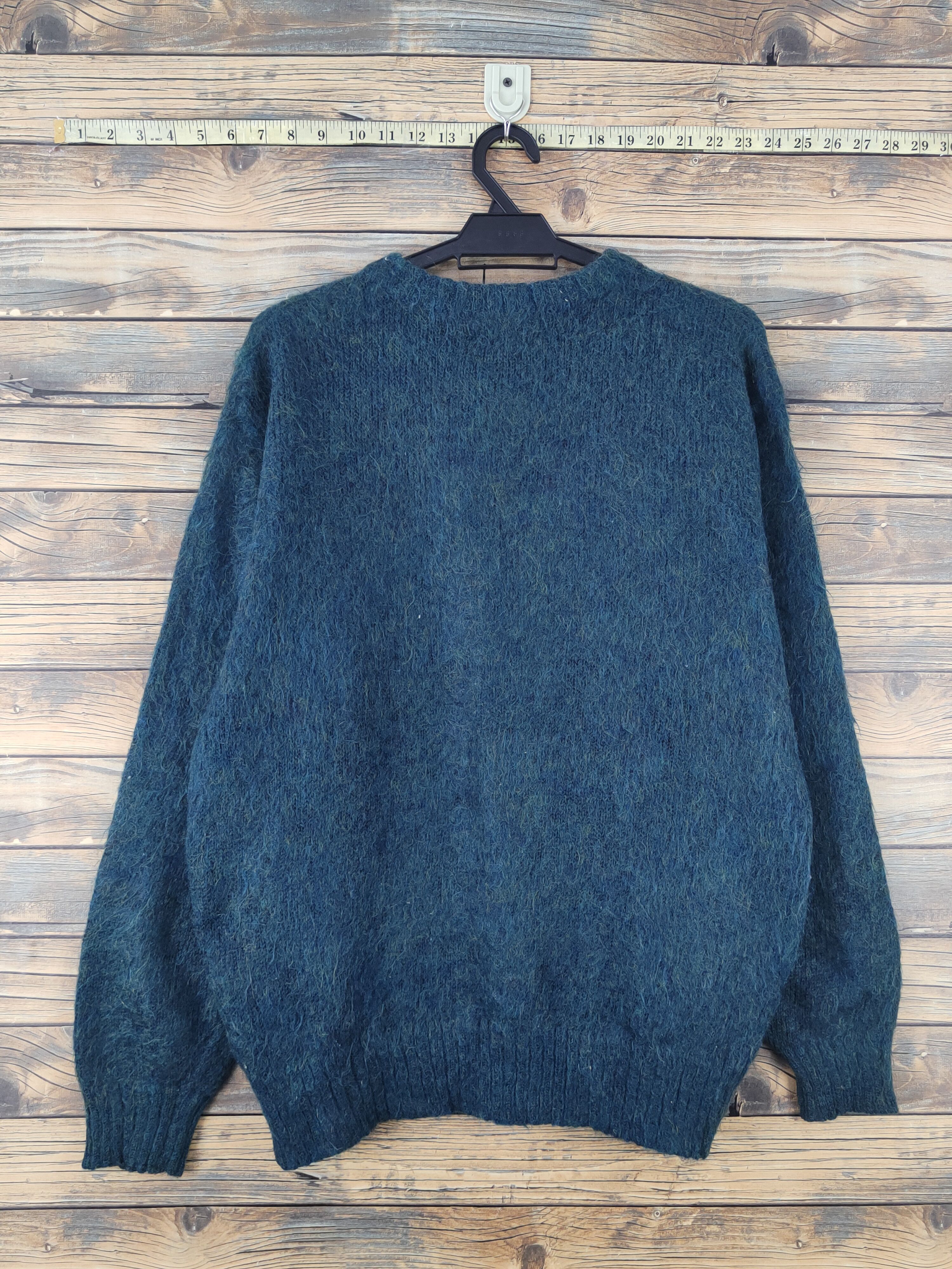 Vintage Gim Green Wool mohair vintage fur Knitwear Sweatshirt #W1828 Size US L / EU 52-54 / 3 - 8 Thumbnail