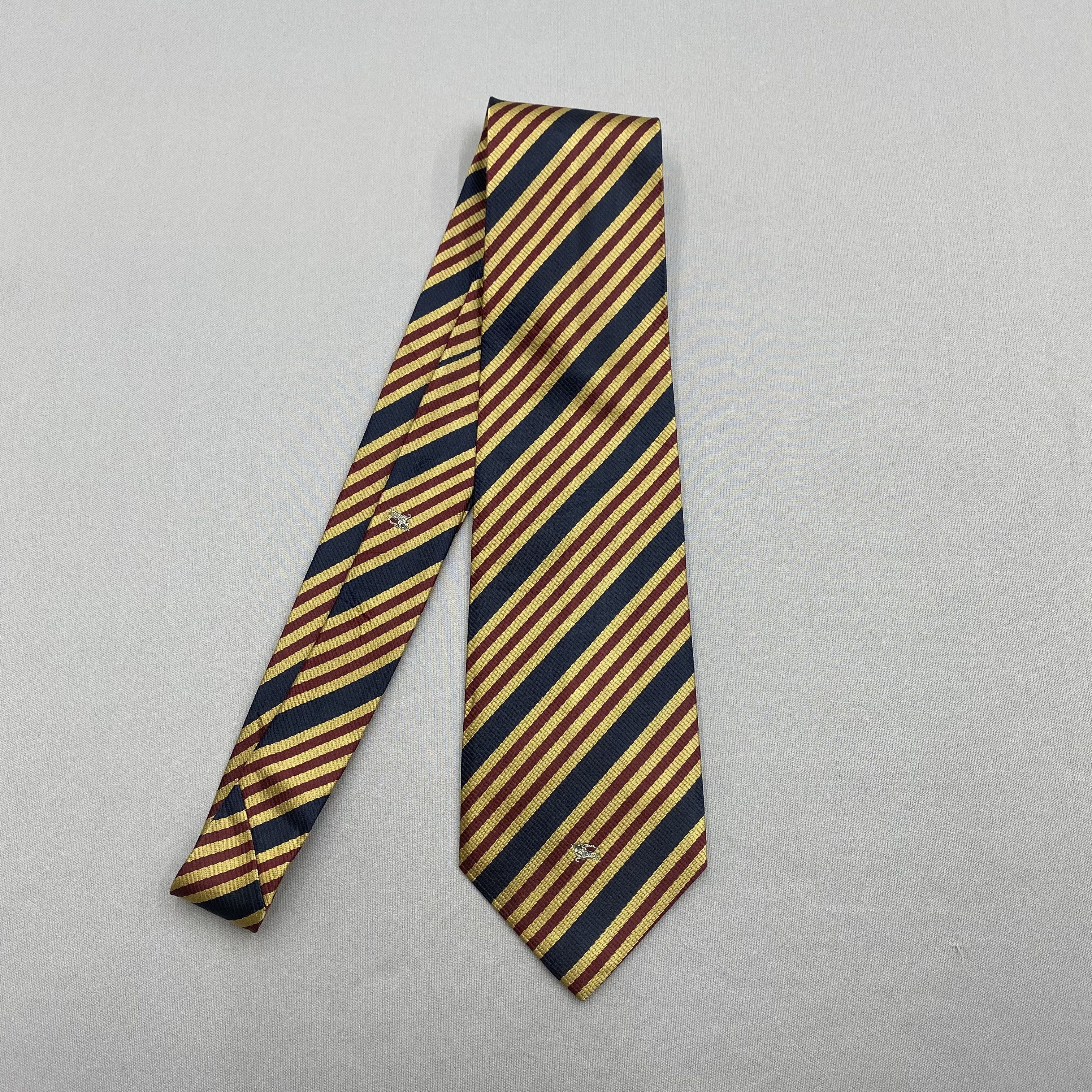 Burberry Vintage Burberry SILK Necktie Cravate Pure Silk Neck Tie Size ONE SIZE - 4 Thumbnail