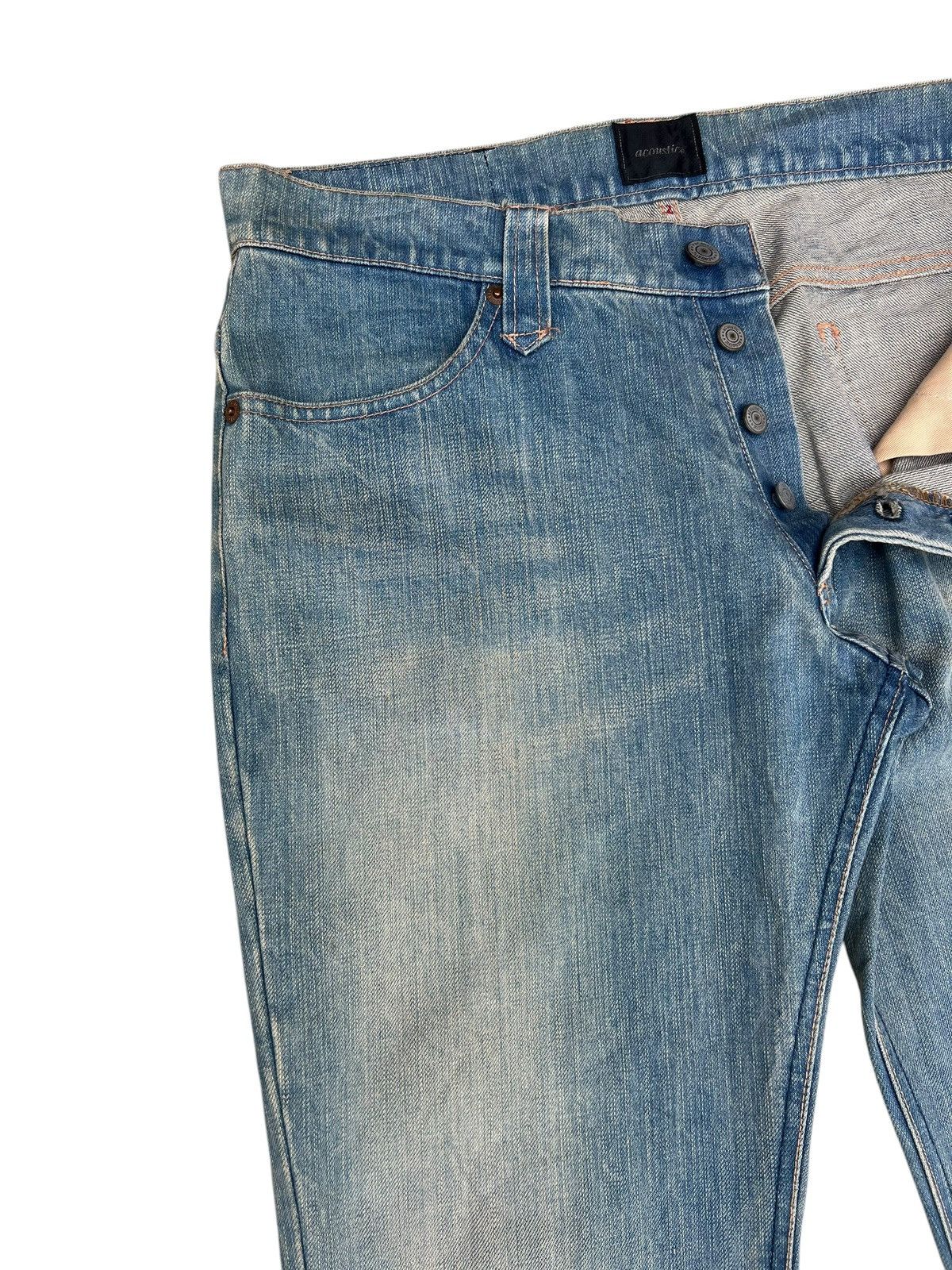 If Six Was Nine Dirty Mud Denim Vintage Acoustic Japan Flare Jeans Size US 31 - 8 Thumbnail