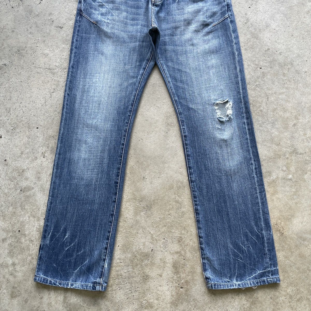 Japanese Brand W32💥 Vintage Back Number Japan Distressed Faded Jeans Pants Size US 32 / EU 48 - 5 Thumbnail