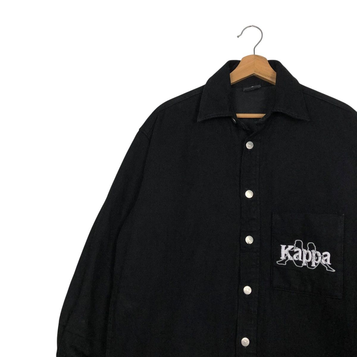 Japanese Brand 🔥RICH BLACK WOOL JACKET SNAP BUTTON KAPPA Size US XS / EU 42 / 0 - 9 Thumbnail