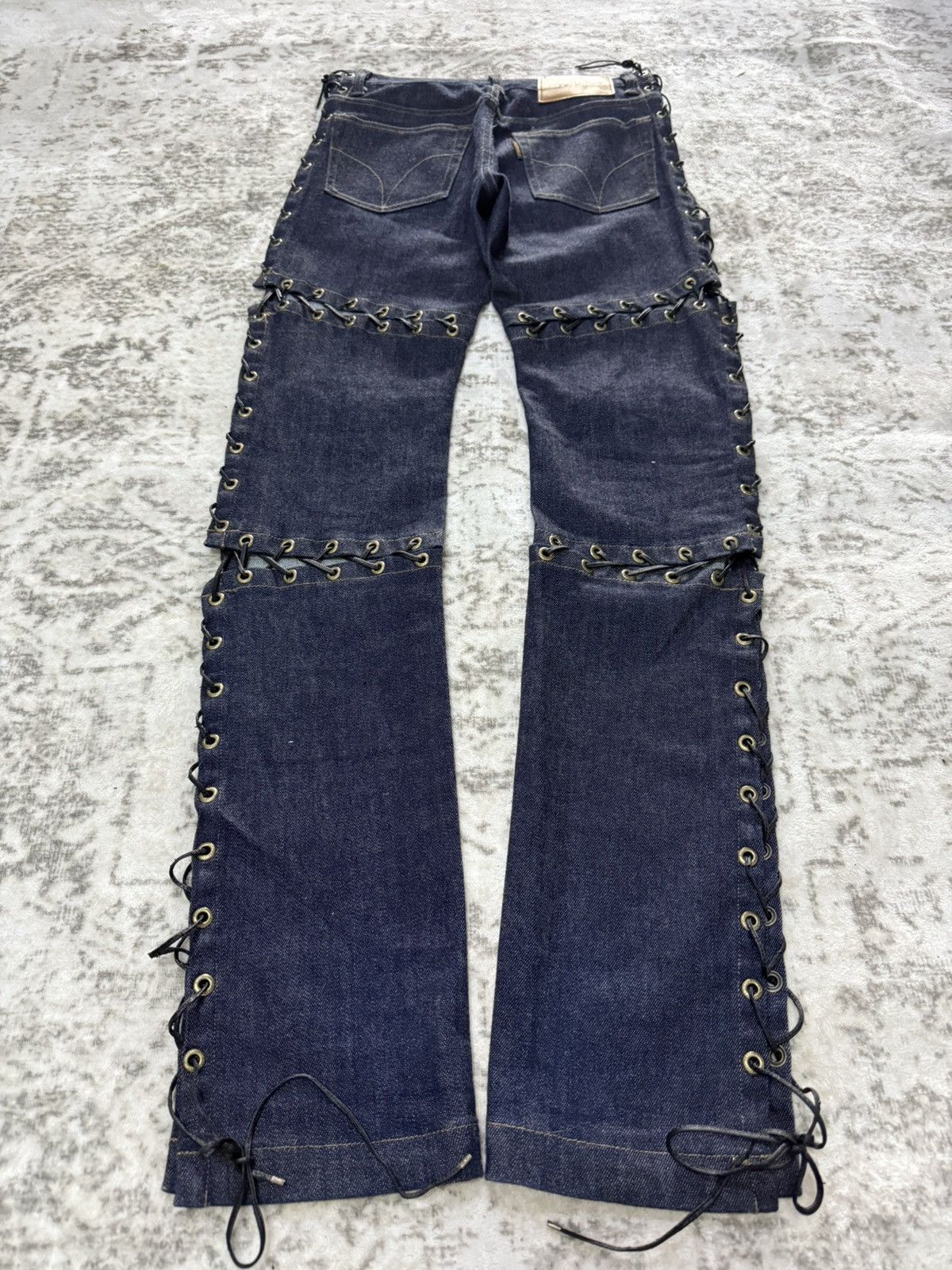Hysteric Glamour Super Rare Hysteric Glamour Lace-up Bondage Denim Pants Size 27" / US 4 / IT 40 - 2 Thumbnail