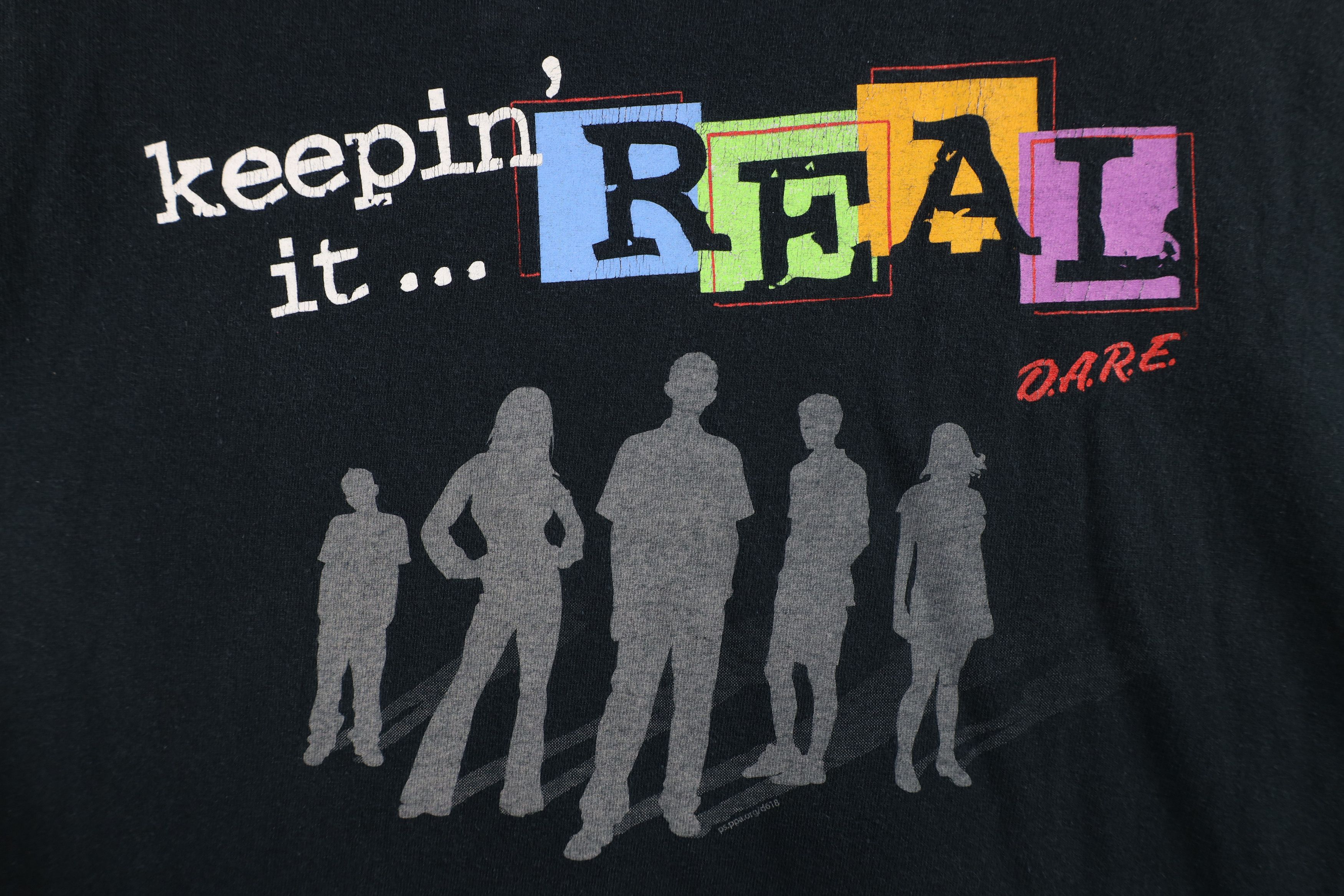 Vintage Vintage Streetwear Spell Out DARE Keeping It Real T-Shirt Size US M / EU 48-50 / 2 - 4 Thumbnail