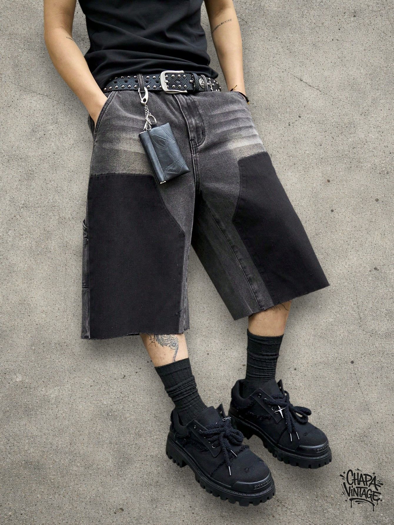 Vintage Opium dark denim shorts Size US 32 / EU 48 - 3 Thumbnail