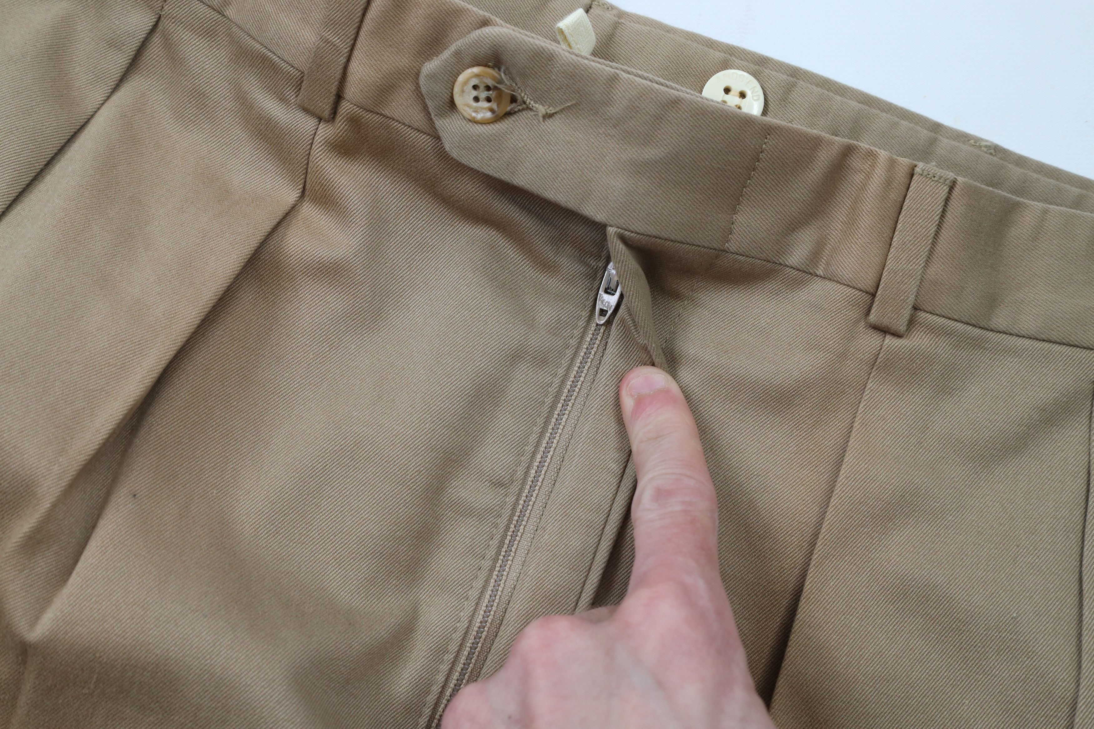 Lands' End × Vintage Vintage 90s Lands End Pleated Wide Leg Chino Pants USA Size US 36 / EU 52 - 5 Thumbnail