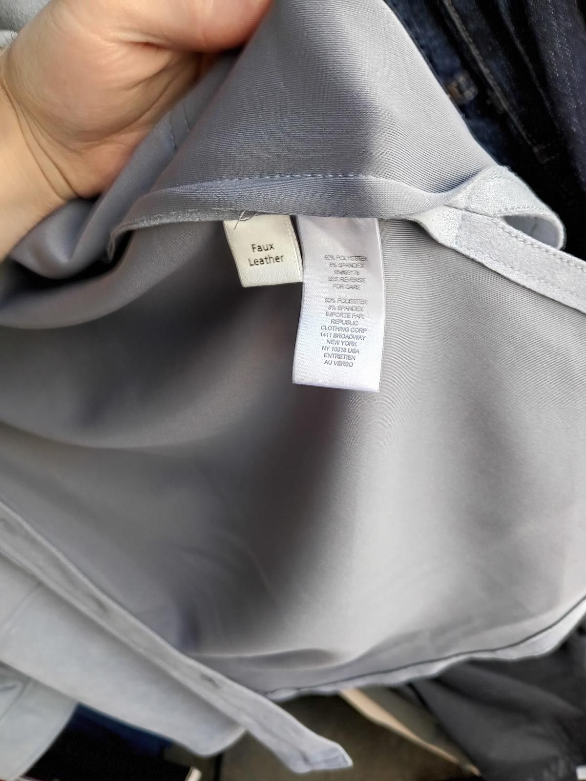 Designer TRUTH Faux Leather Jacket - Stylish Grey Outerwear Size S / US 4 / IT 40 - 4 Thumbnail