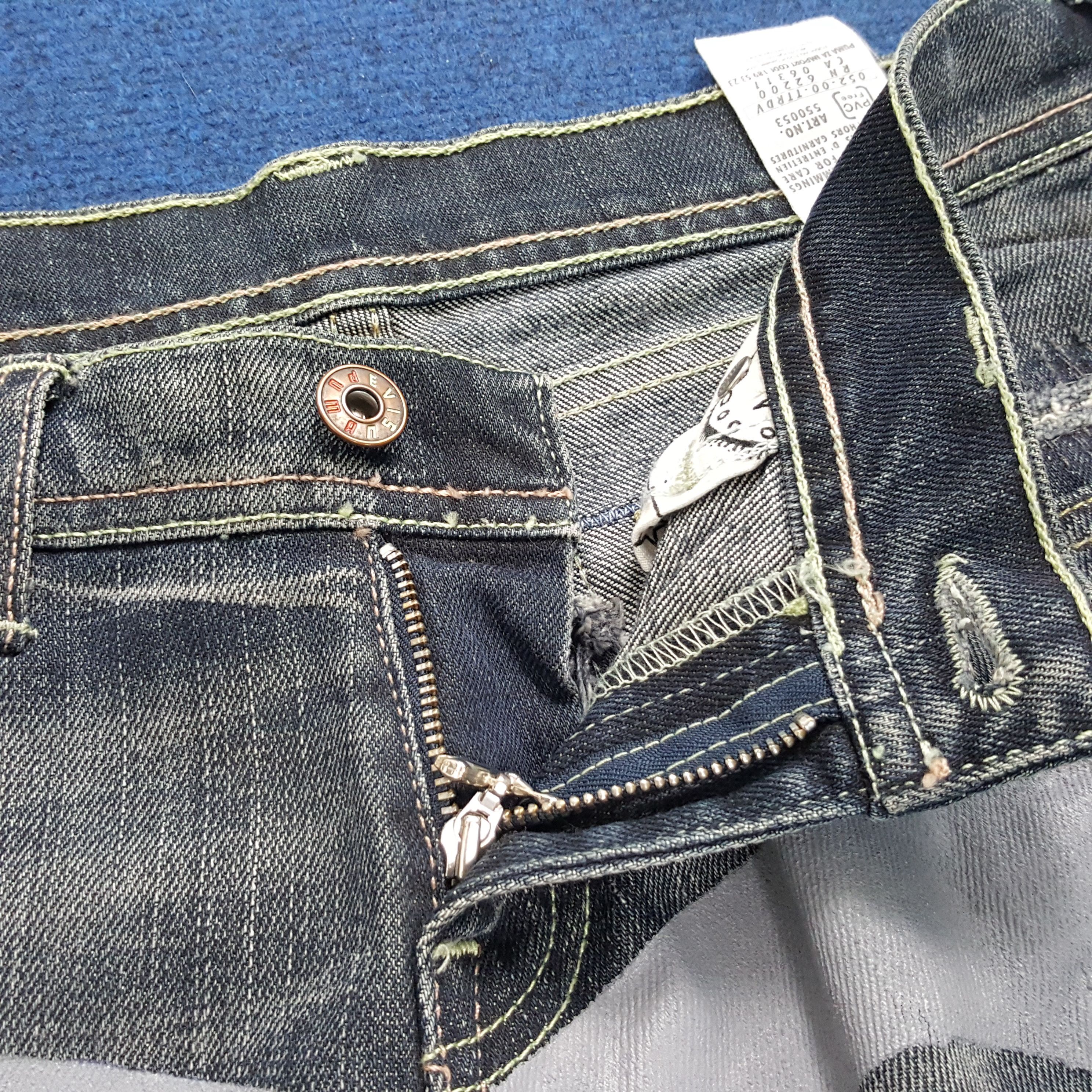 Evisu Vintage Evisu x Puma Japanese Brand Custom Daicock Jeans Size 30" / US 8 / IT 44 - 13 Thumbnail