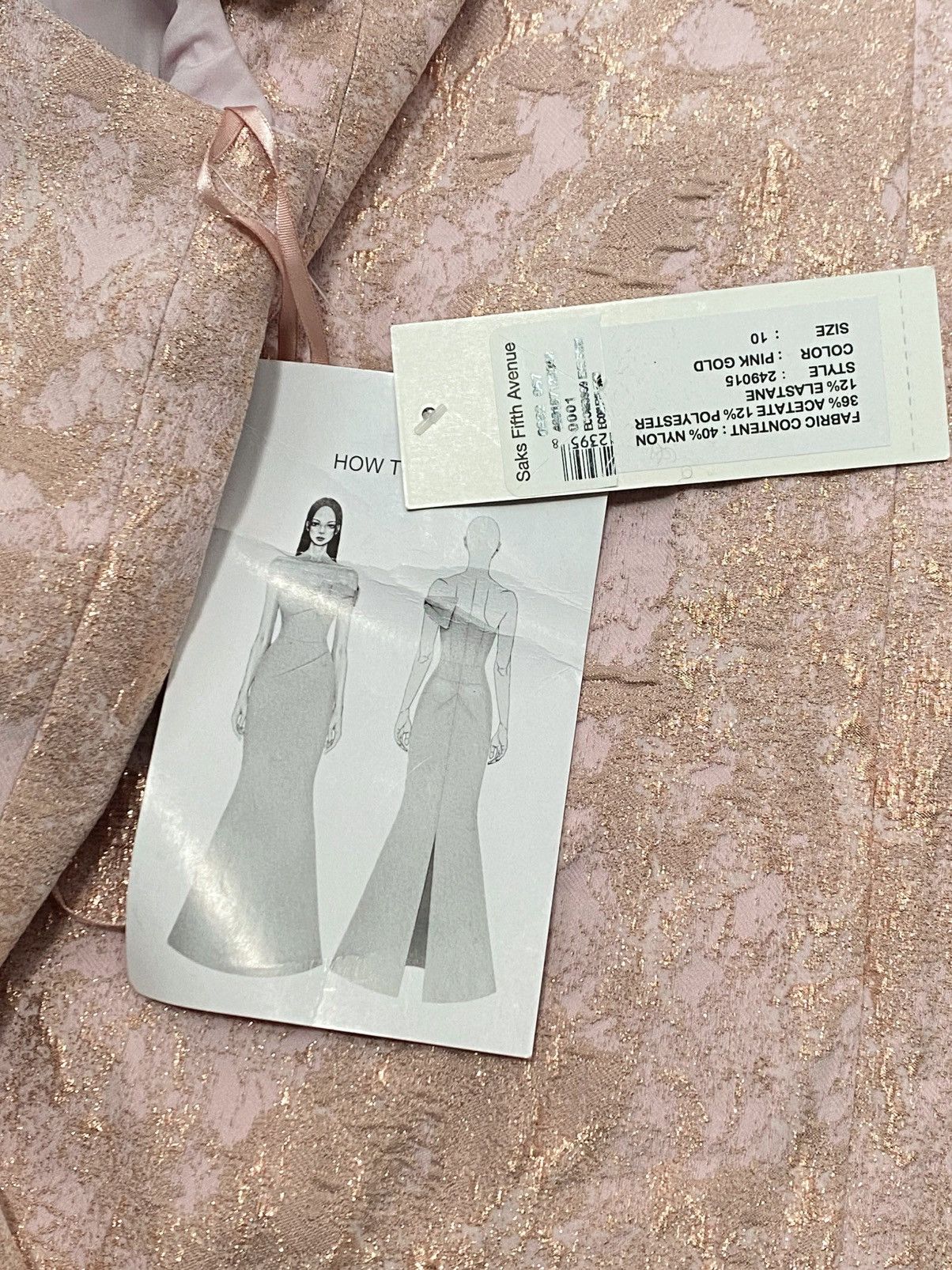Other Teri Jon Metallic Jacquard One-Shoulder Column Gown size 10 Size L / US 10 / IT 46 - 12 Thumbnail
