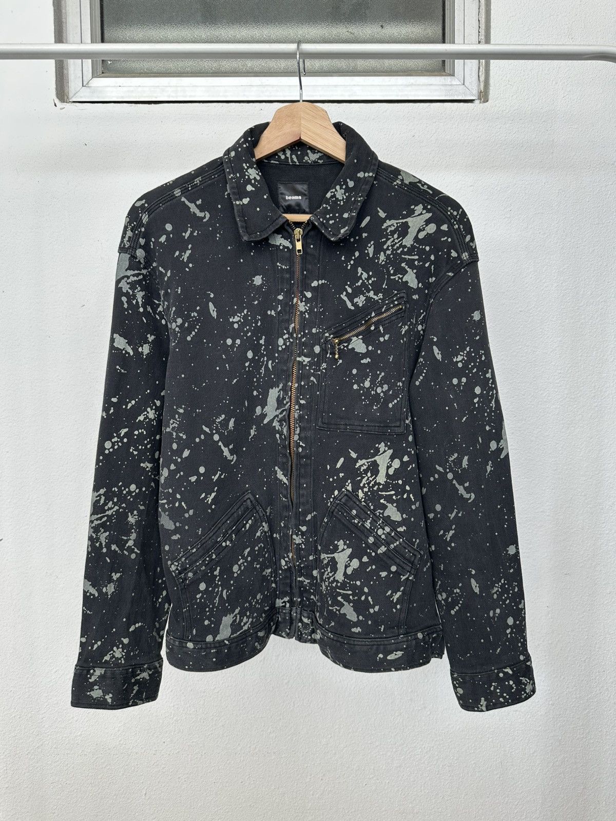 Beams Japan 2007 S/S BEAMS Japan painted zipper jacket Size US M / EU 48-50 / 2 - 9 Thumbnail