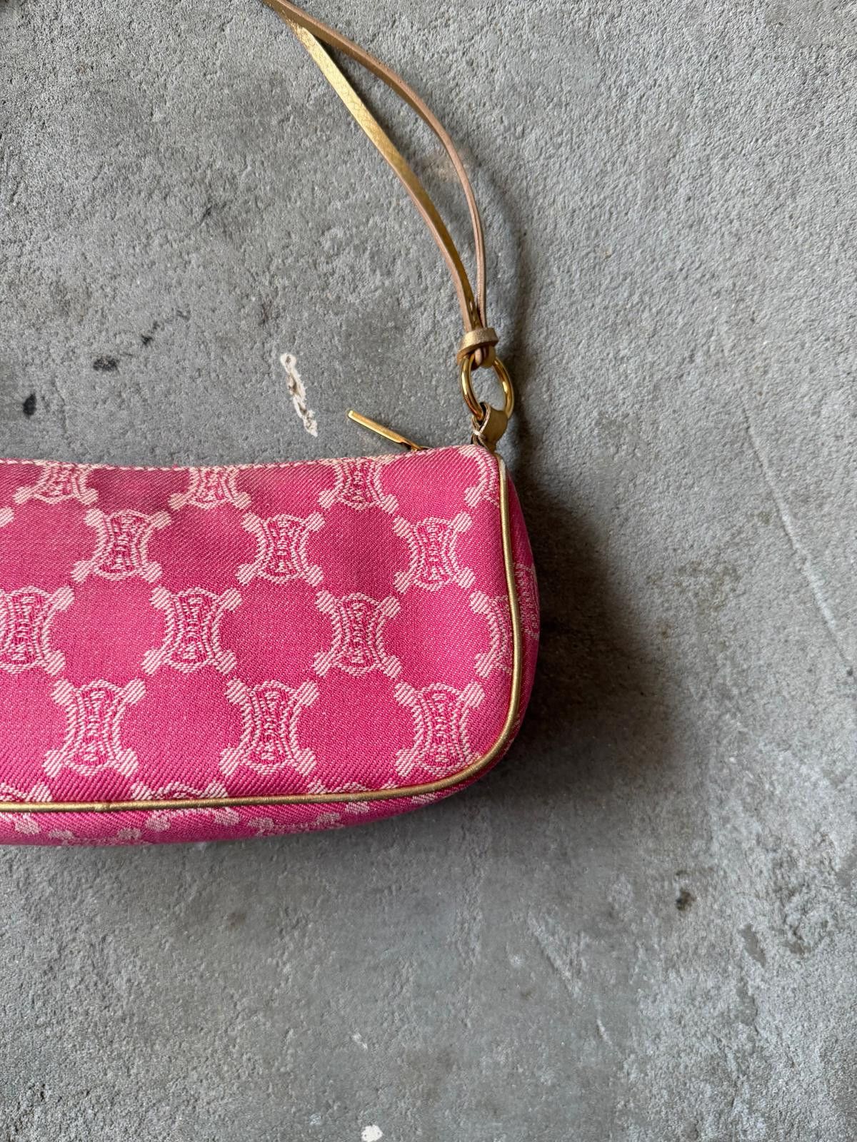 Celine Celine Macadam Denim Shoulder Bag Pink Size ONE SIZE - 8 Thumbnail