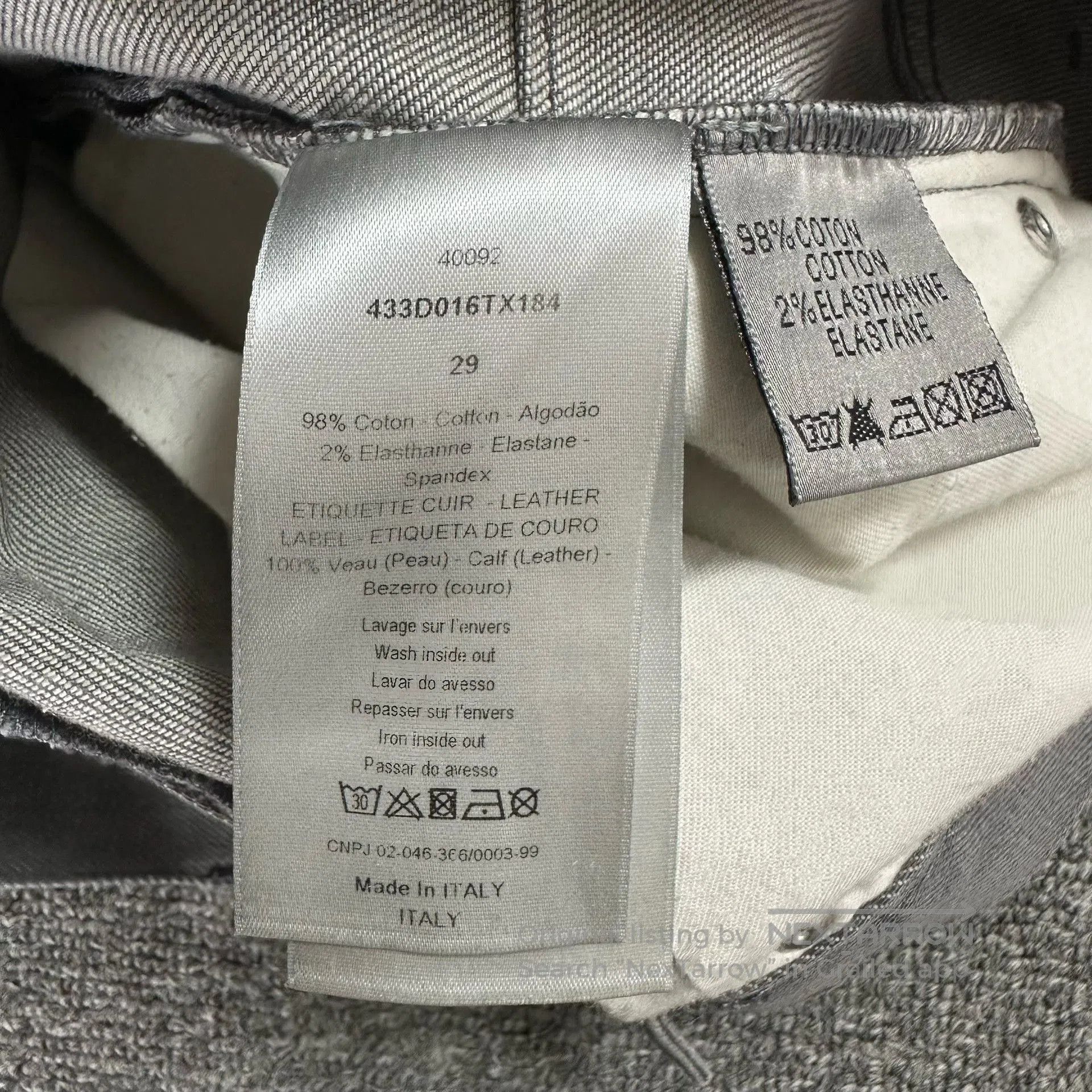 Dior Dior Light Gray Washed Jeans. Size US 29 - 7 Thumbnail